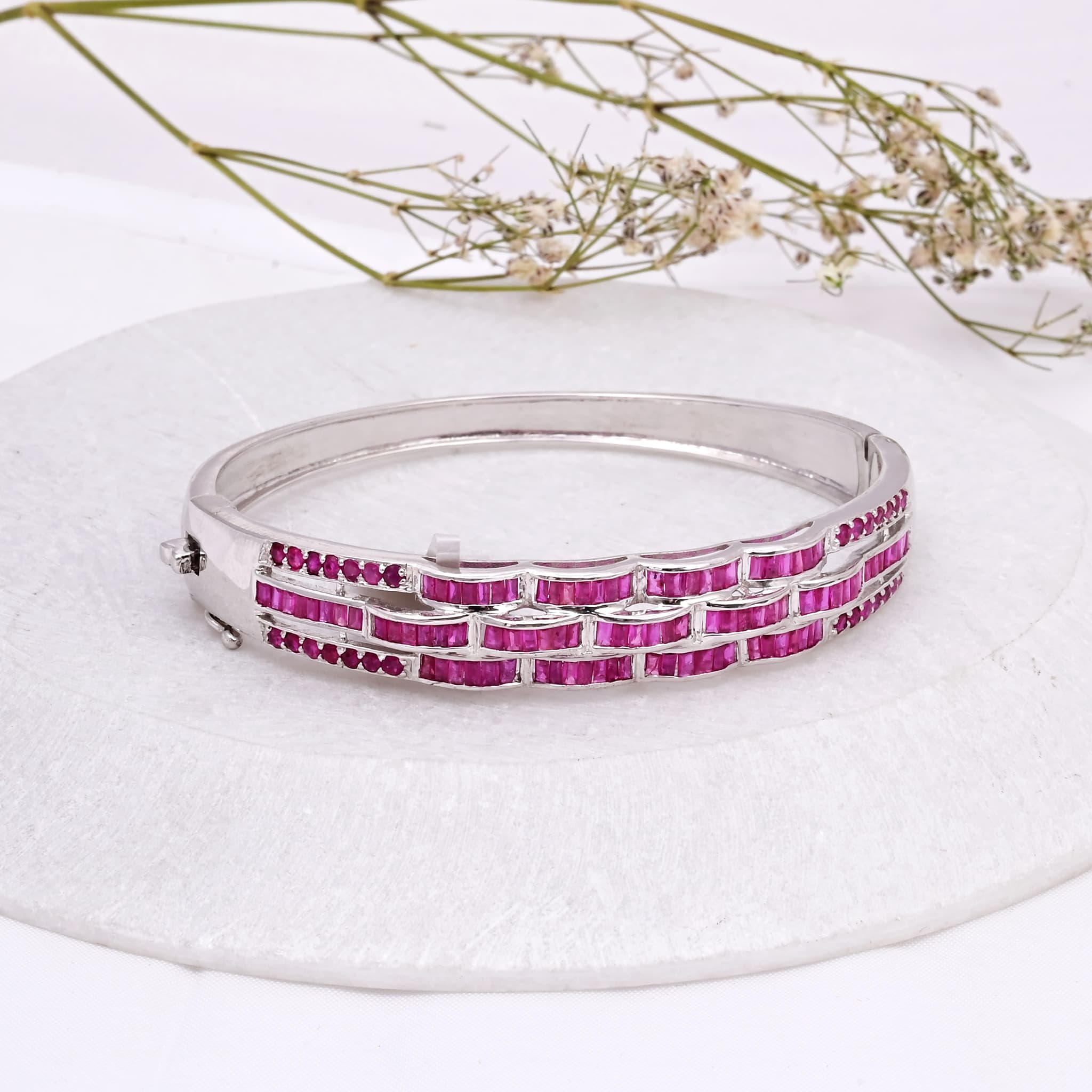 Ruby Royale Line Bangle