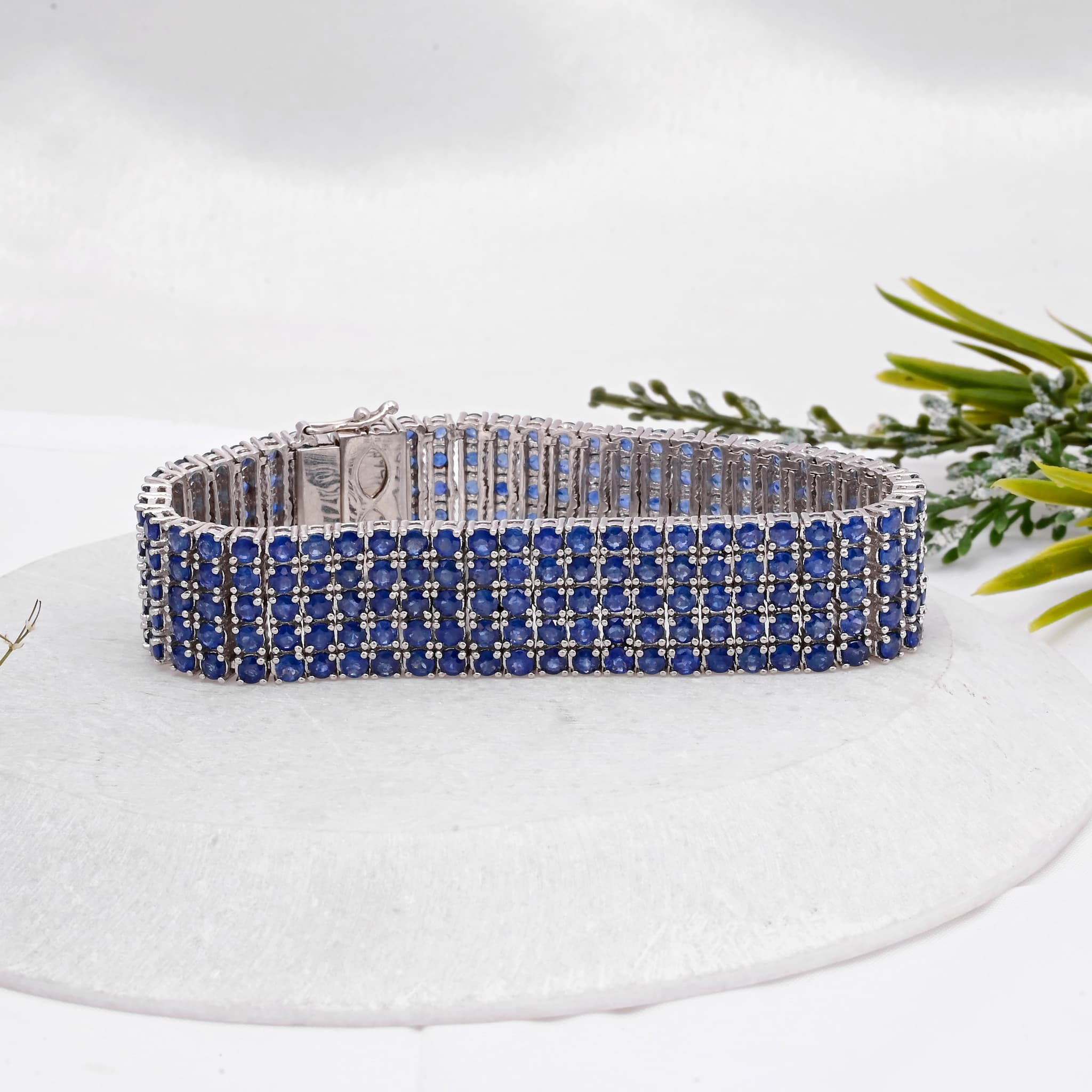 Royal Sapphire Statement Bracelet