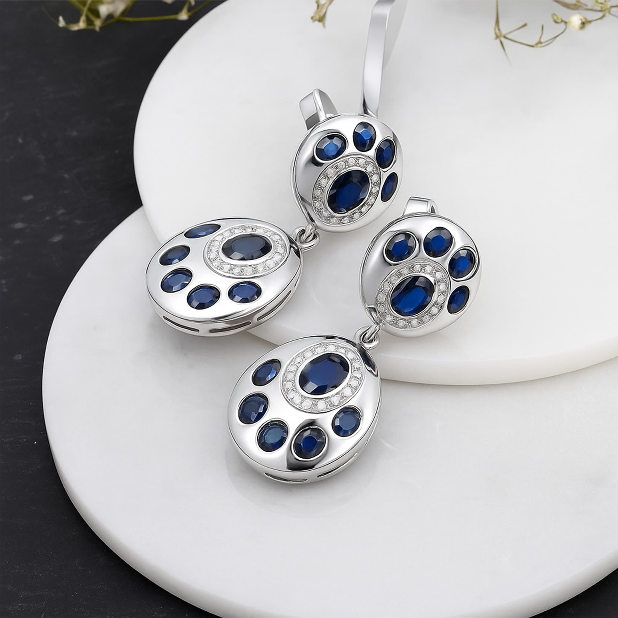 Royal Sapphire Drop Earrings