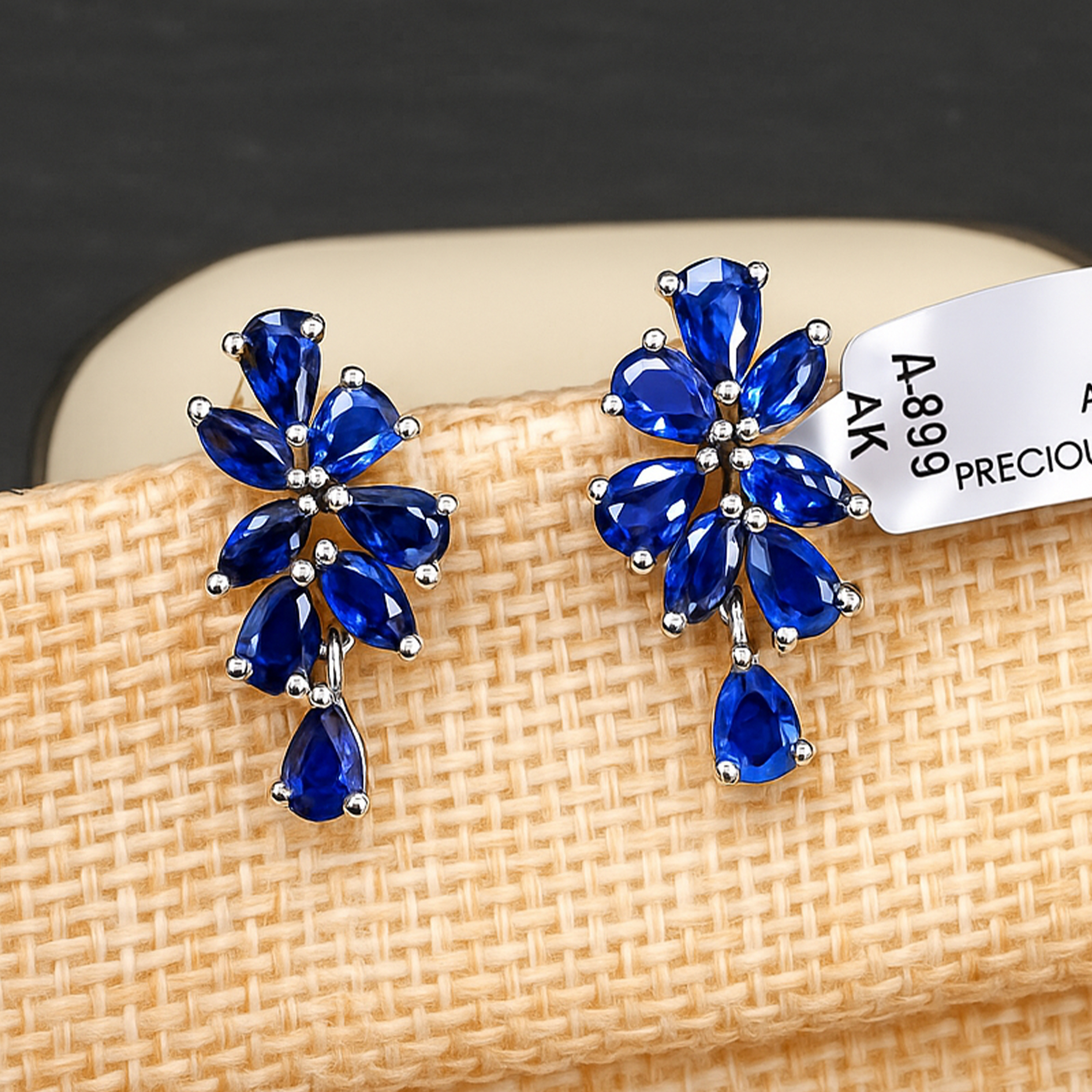 Royal Bloom Sapphire Earrings