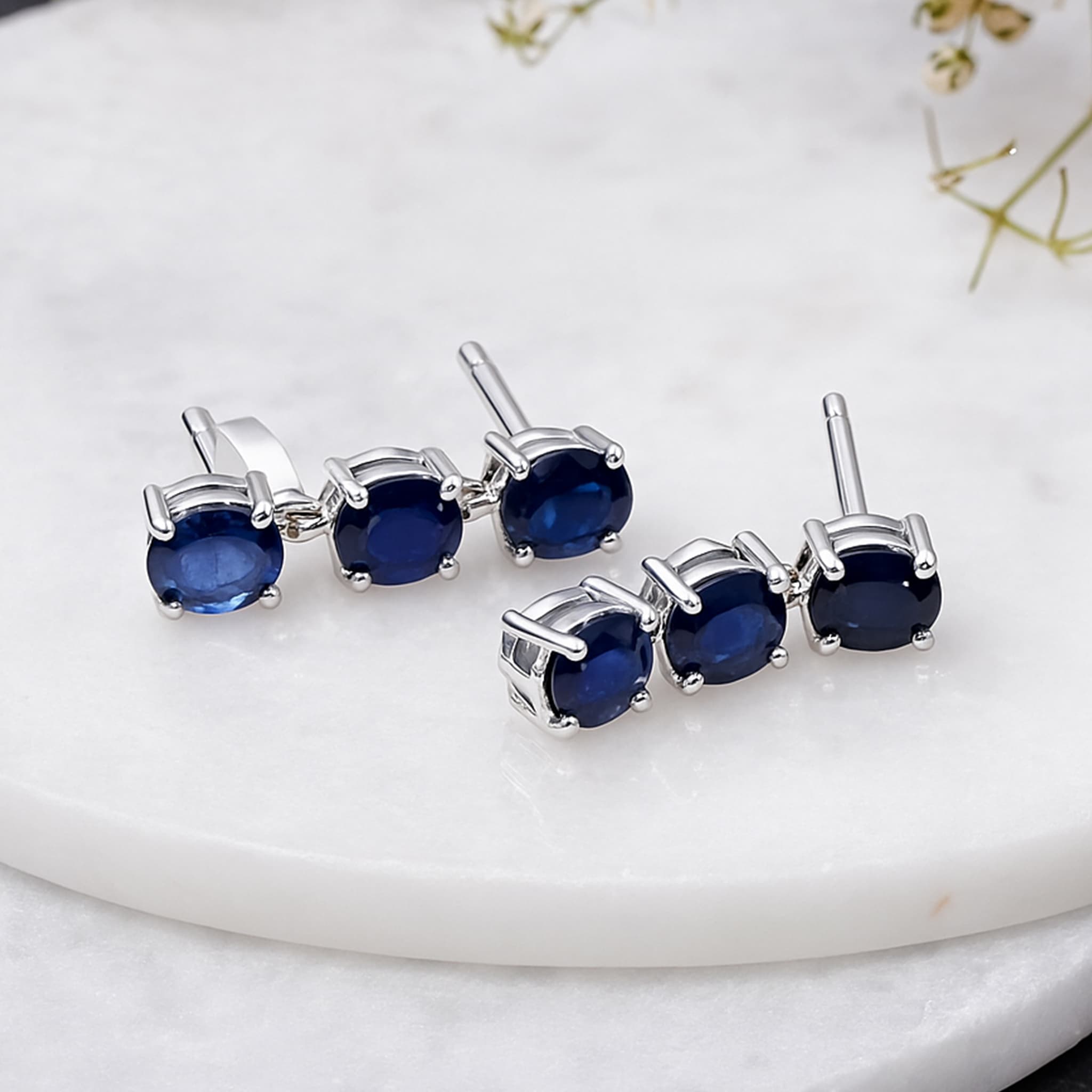 Celeste Sapphire Drop Earrings alternate view
