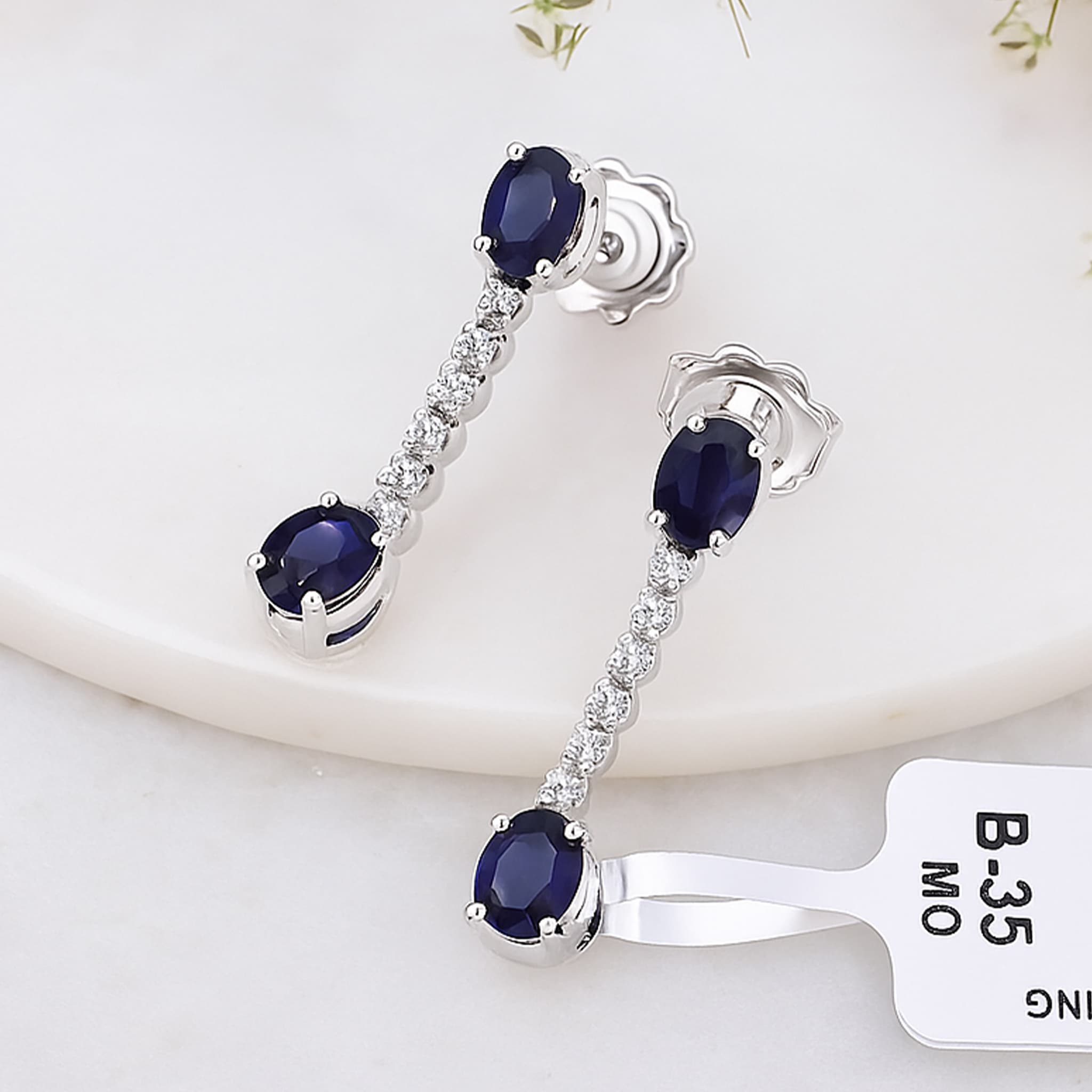 Midnight Sapphire Diamond Drops