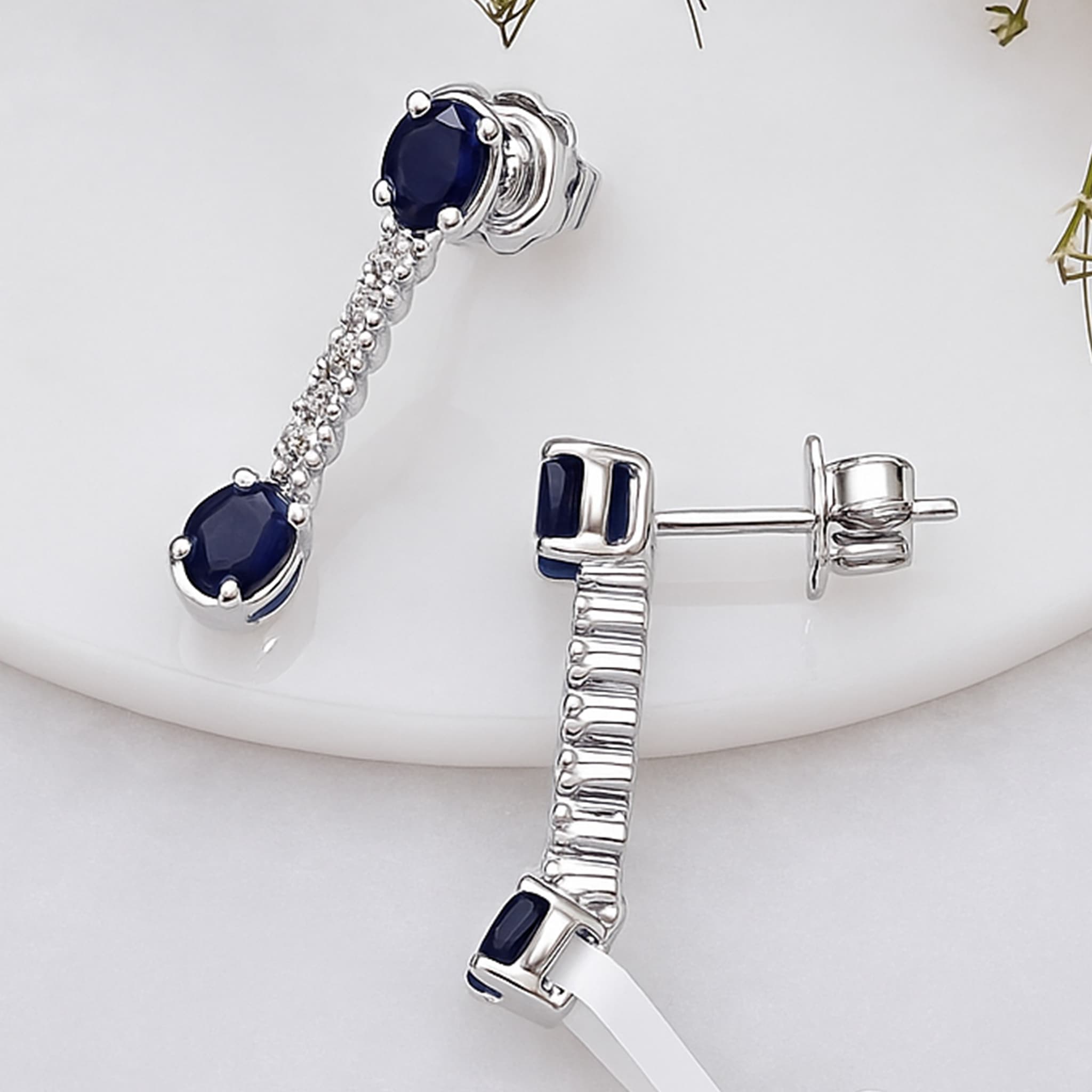 Midnight Sapphire Diamond Drops