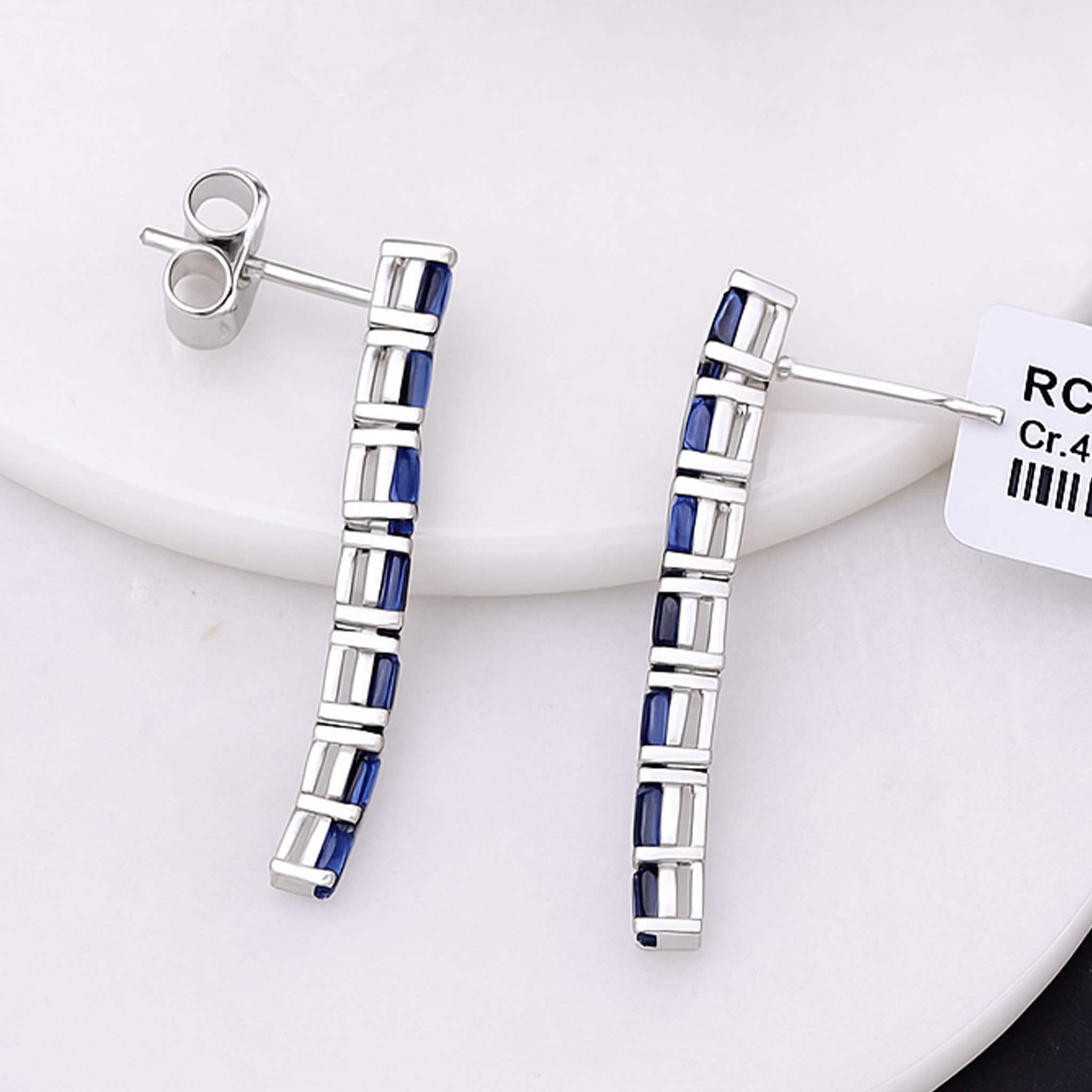 Midnight Sapphire Cascade Earrings