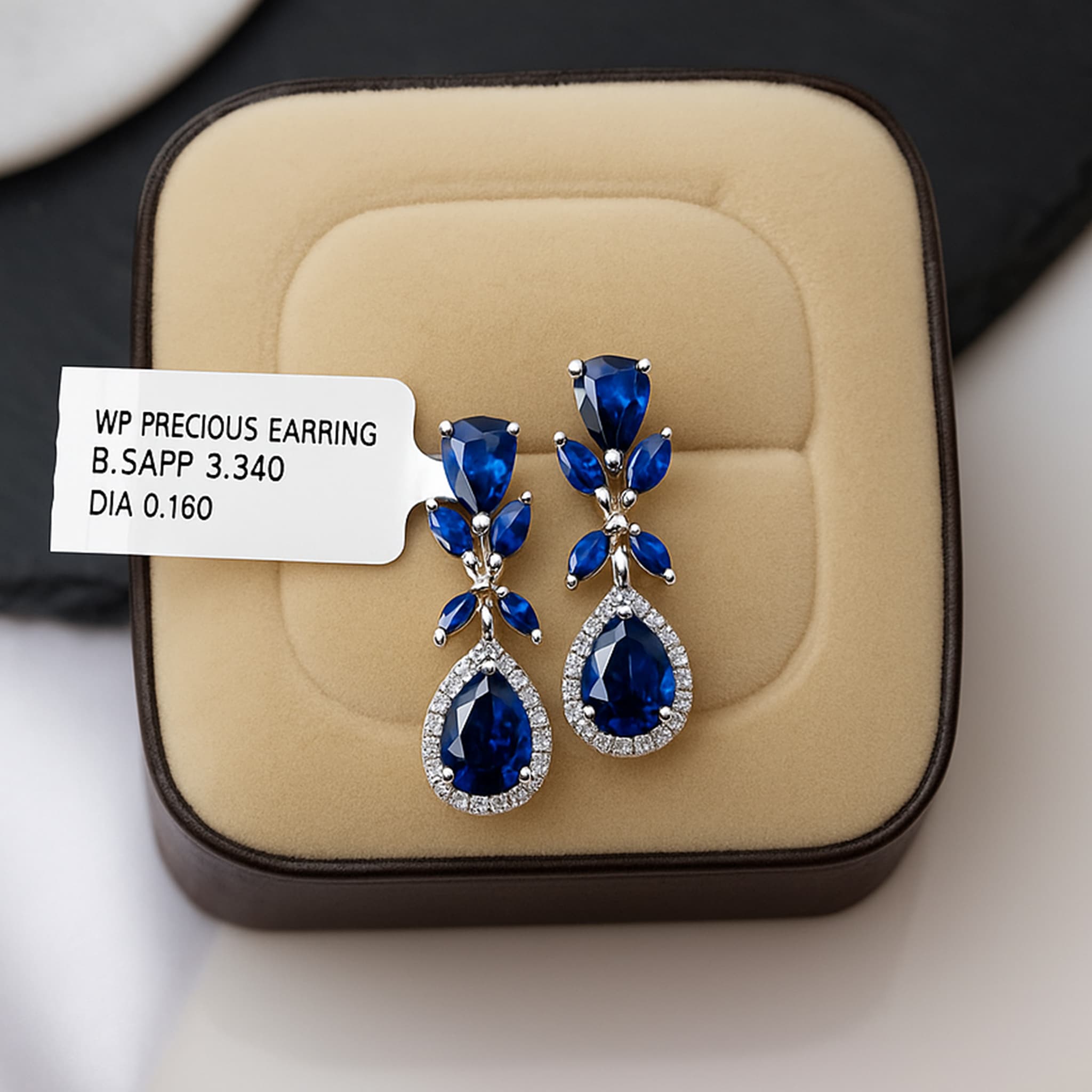 Celestial Sapphire Teardrop Earrings alternate view