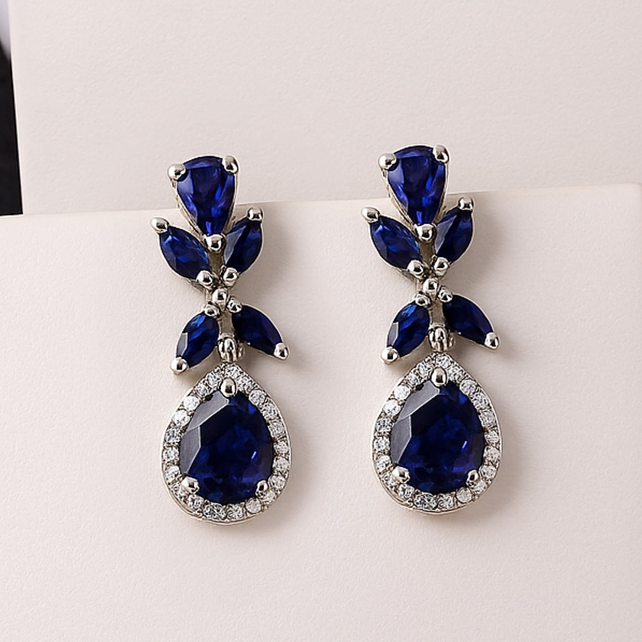 Celestial Sapphire Teardrop Earrings
