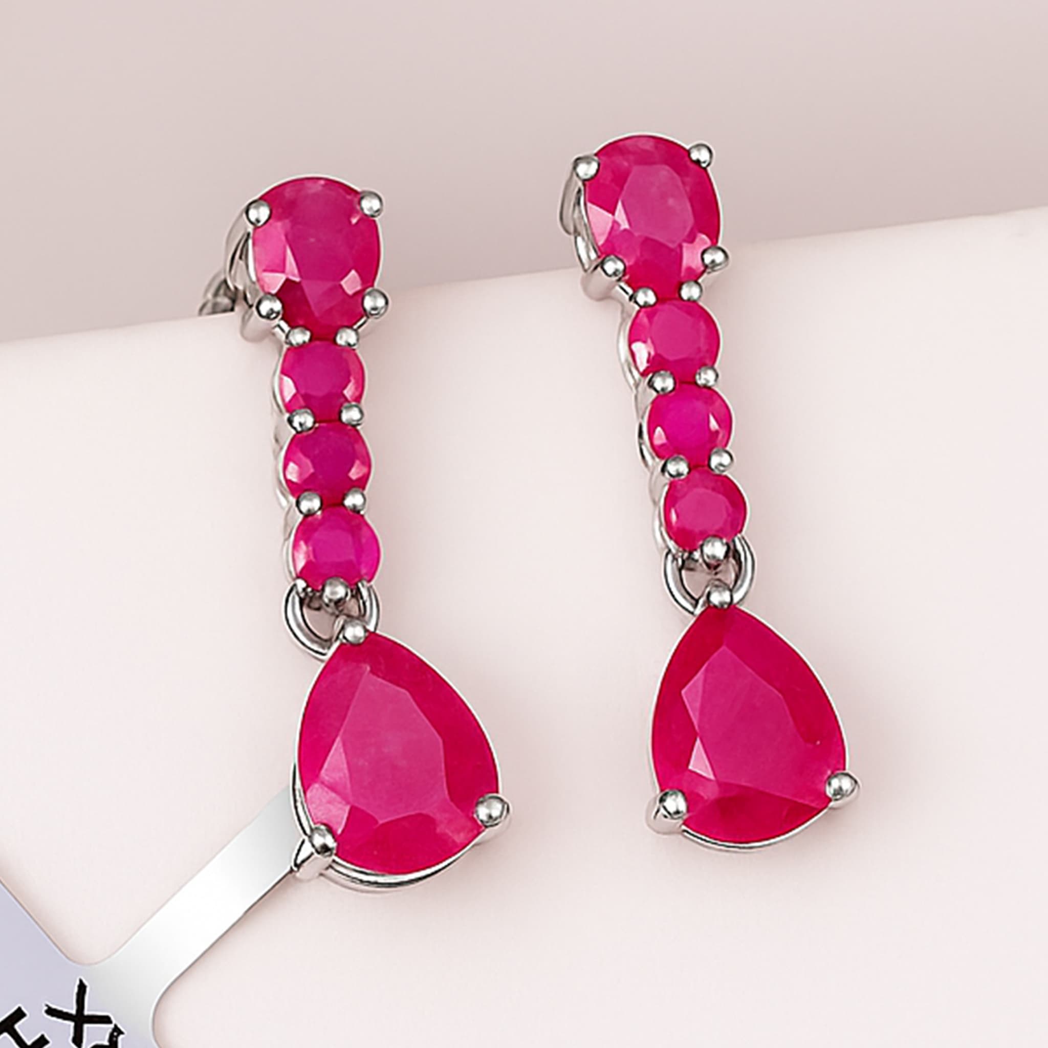 Scarlet Ruby Teardrop Earrings