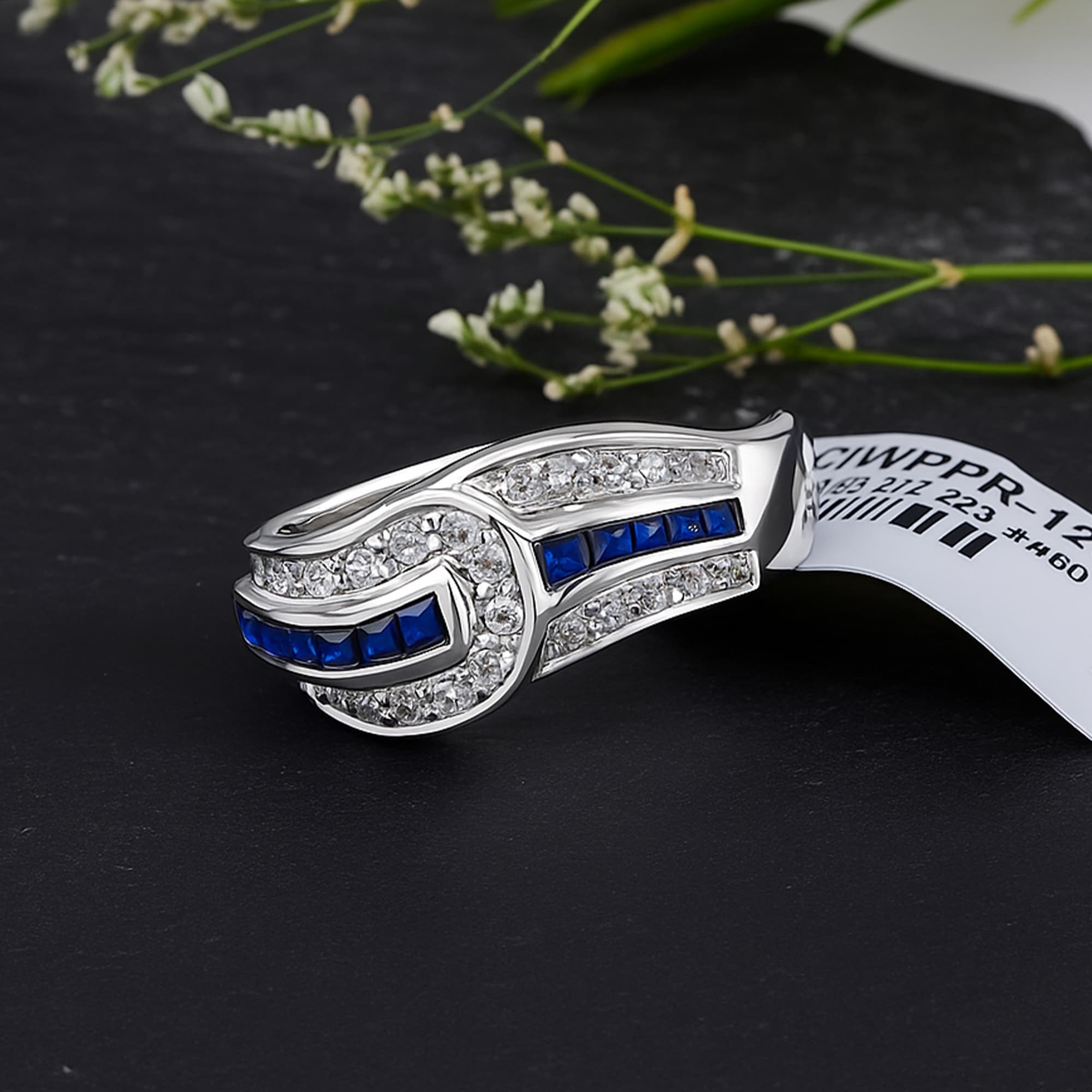 Infinity Sapphire Diamond Band Ring