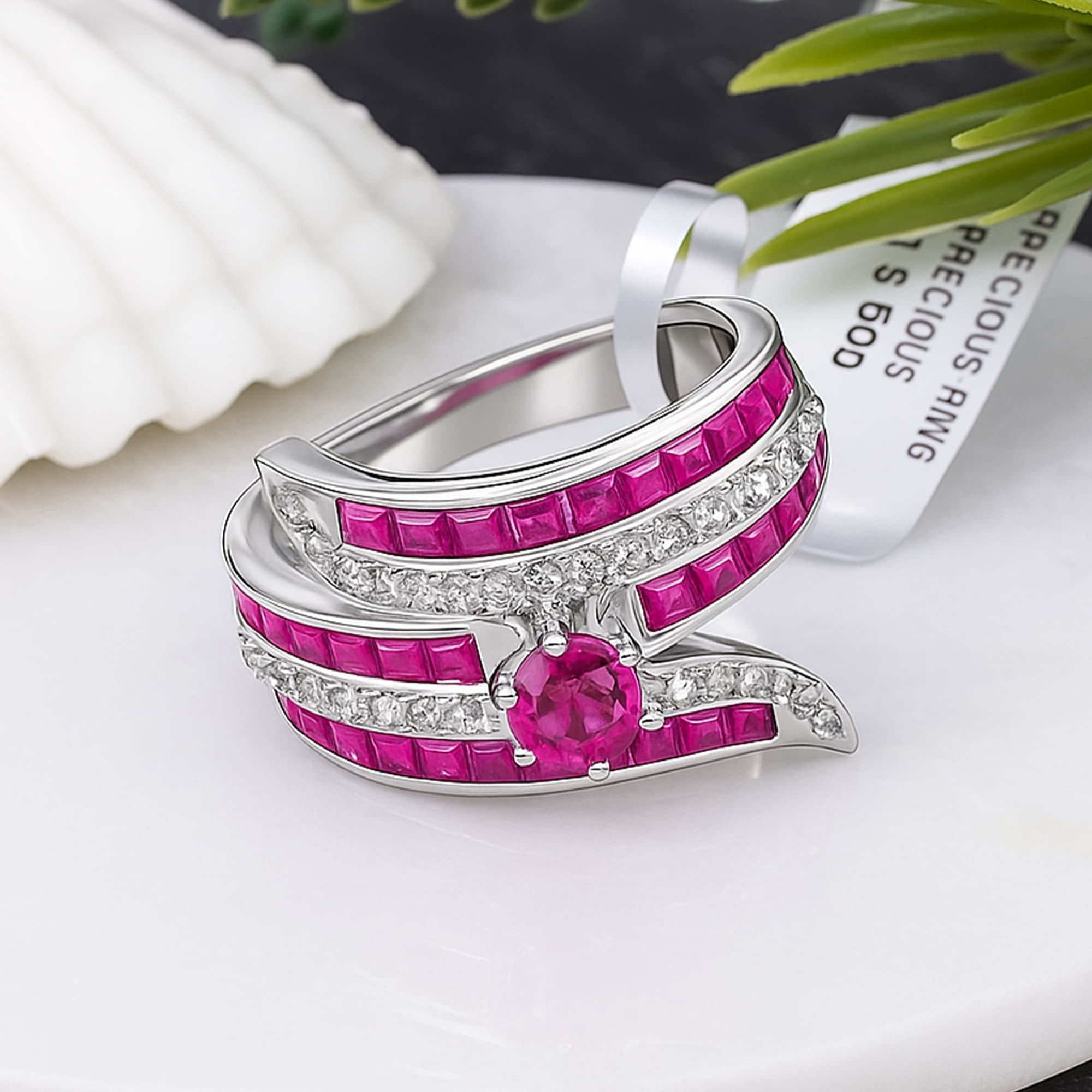 Royal Ruby Diamond Wrap Ring