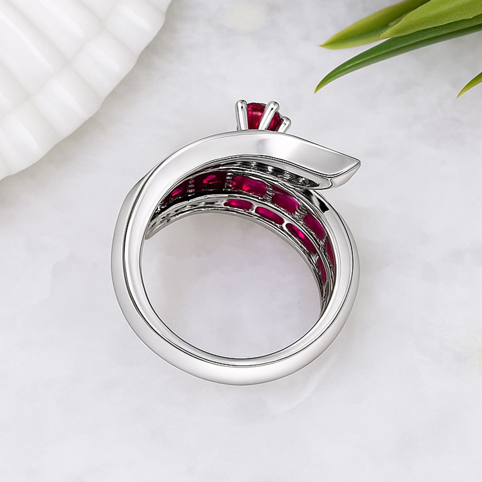Royal Ruby Diamond Wrap Ring