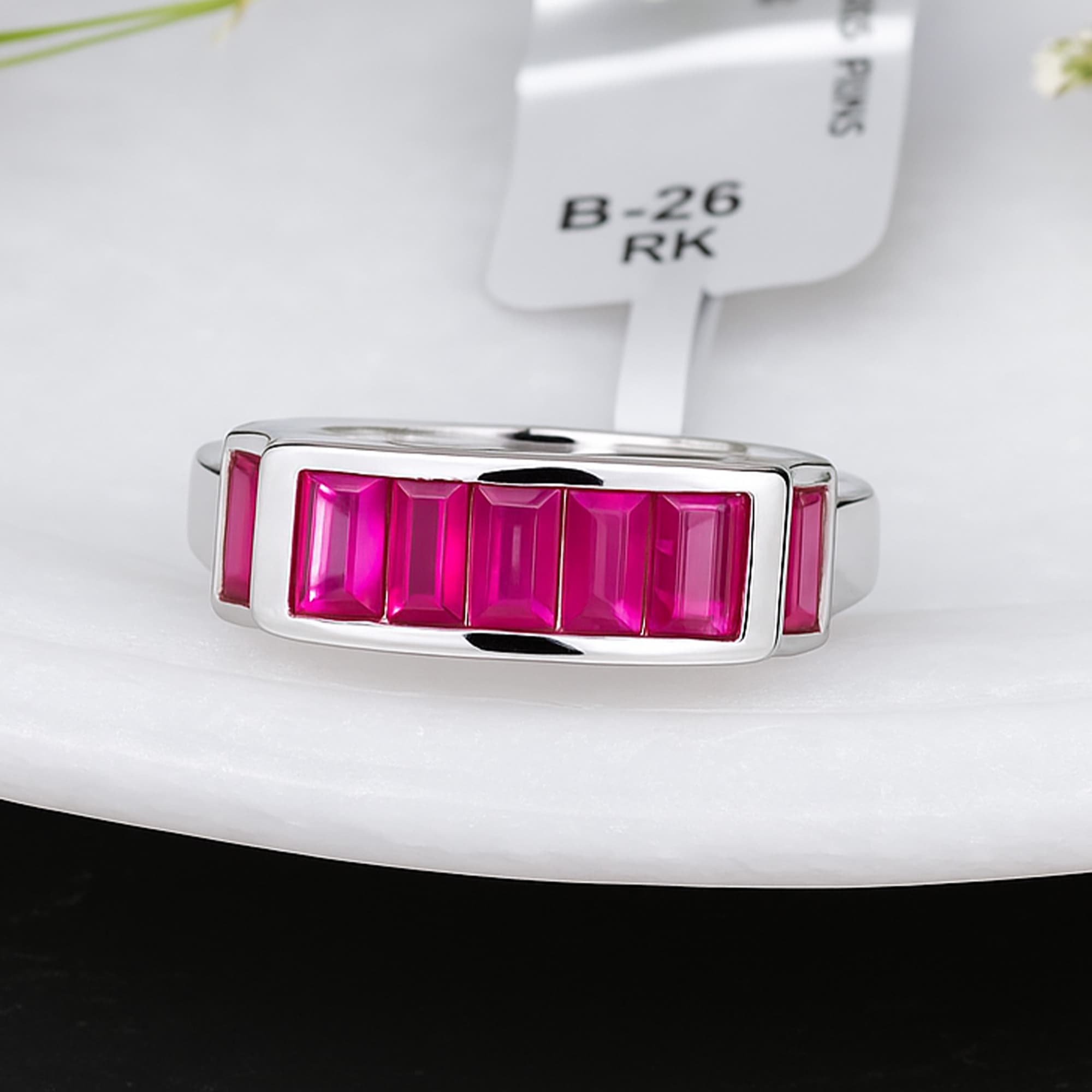Ruby Channel Bar Ring