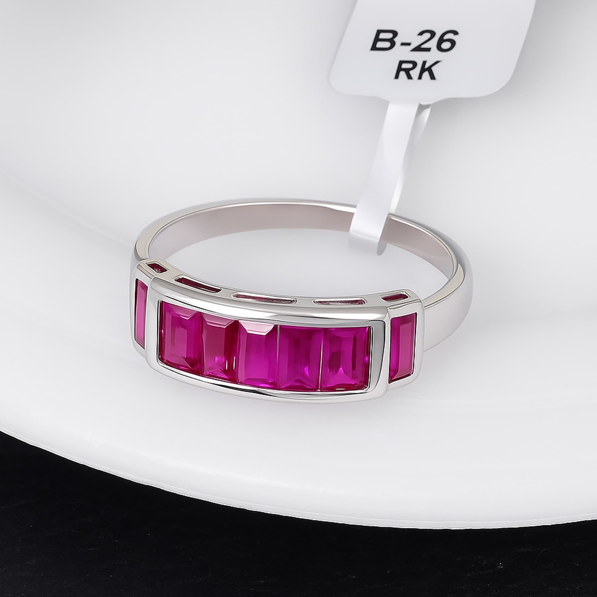 Ruby Channel Bar Ring alternate view