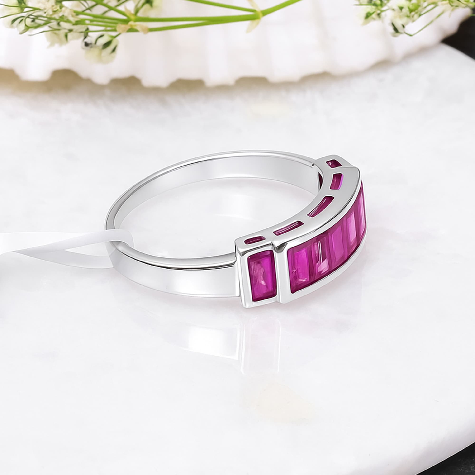 Ruby Channel Bar Ring