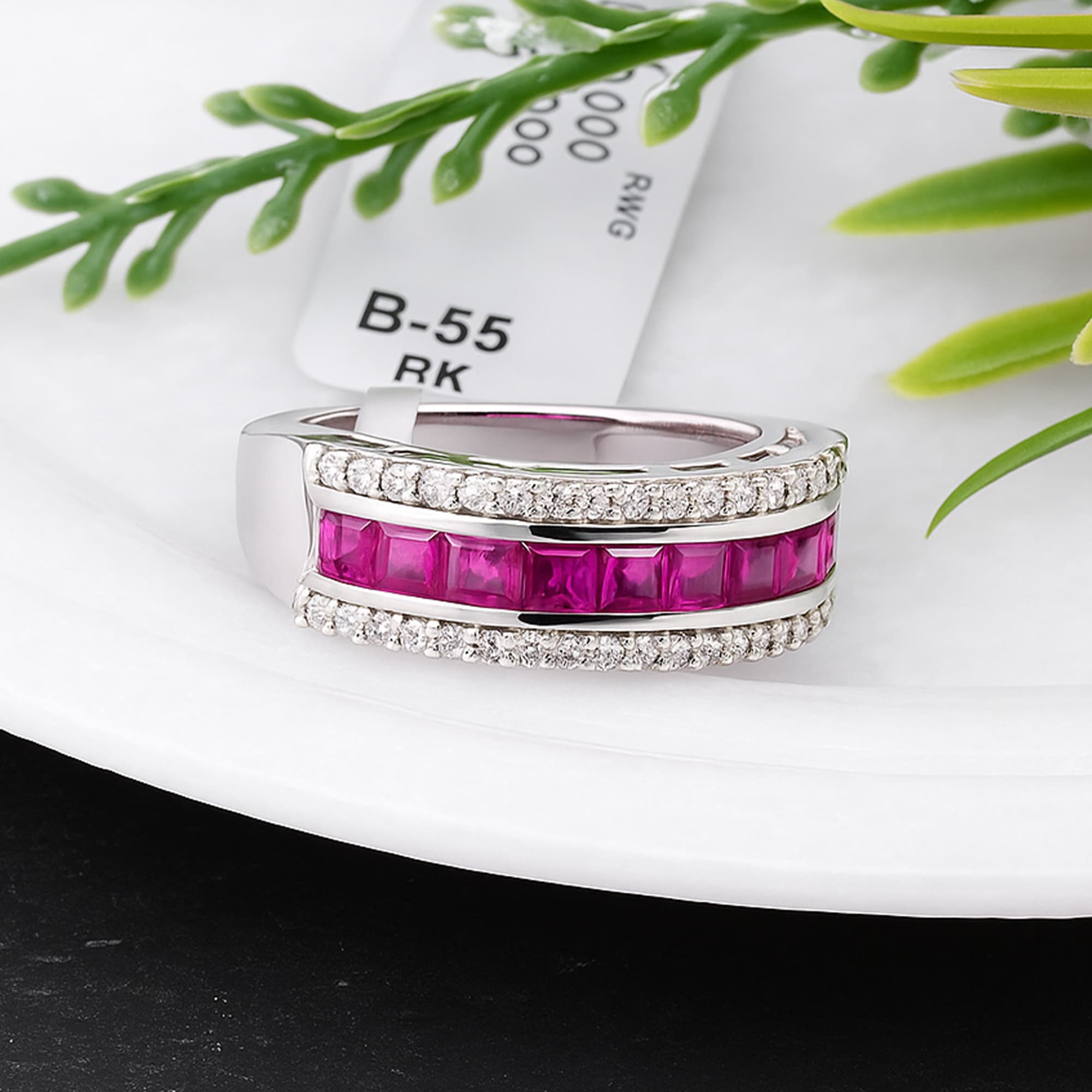 Ruby Channel Set Eternity Band Ring
