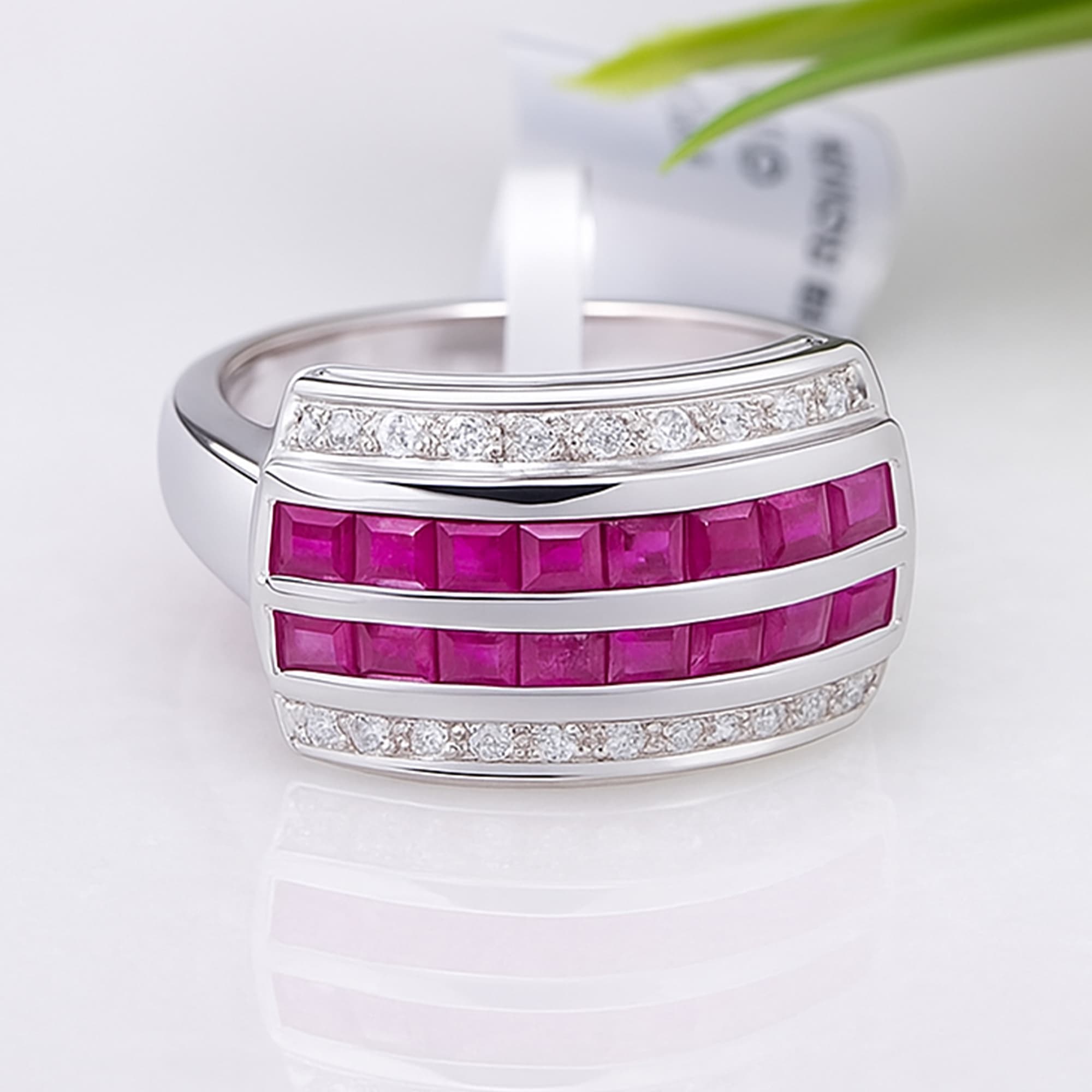 Royal Ruby Diamond Channel Ring