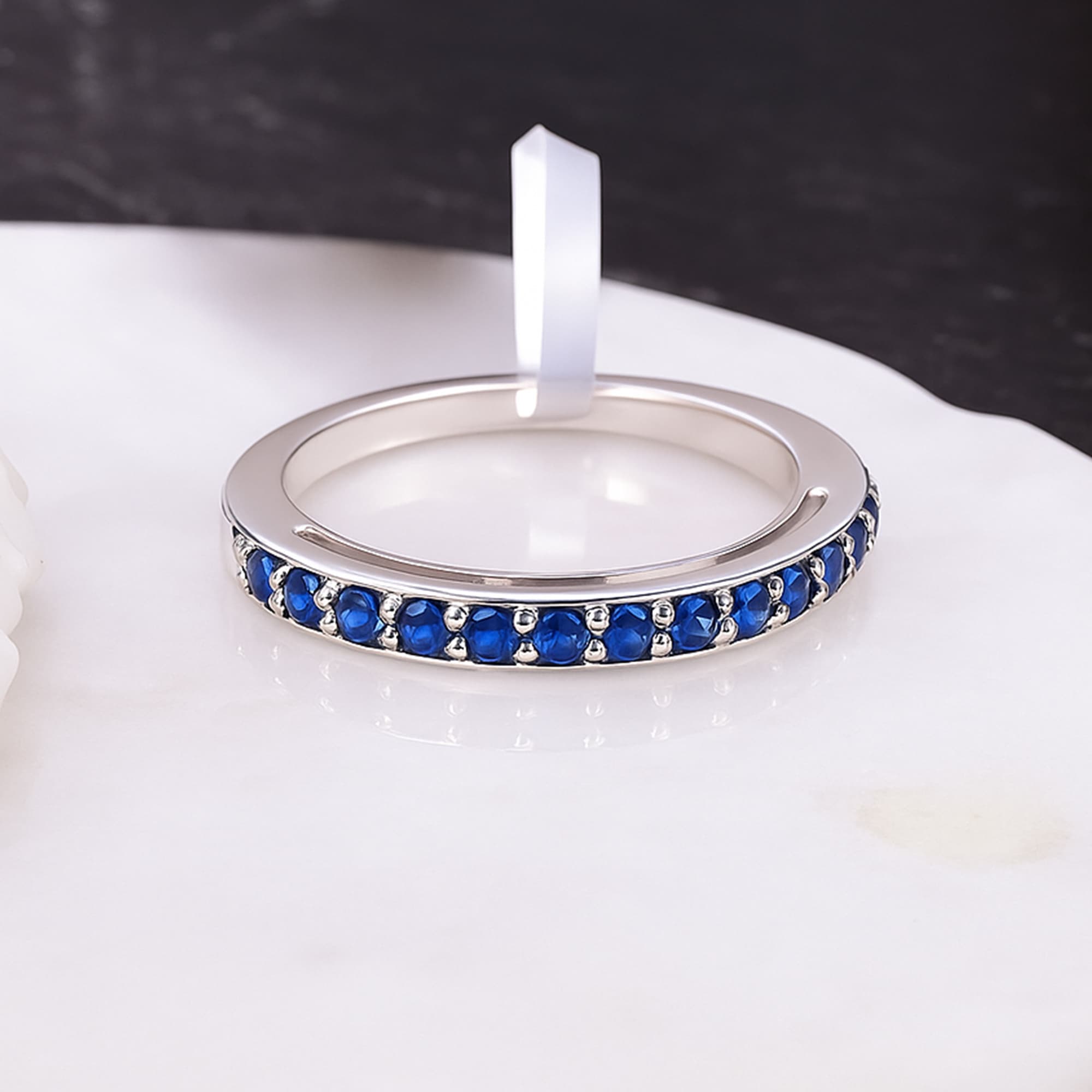 Sapphire Eternity Band Ring alternate view