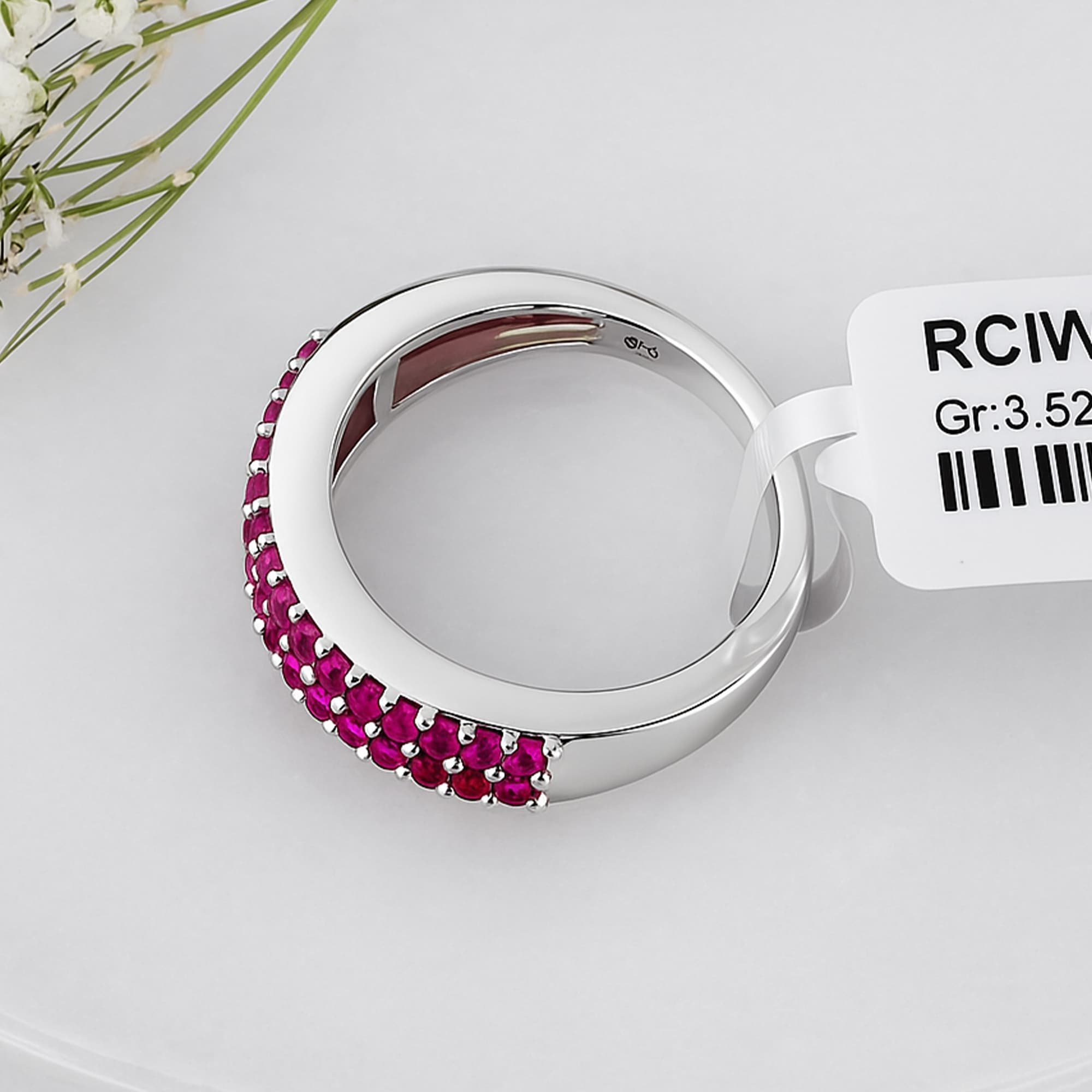 Ruby Royale Half Eternity Ring