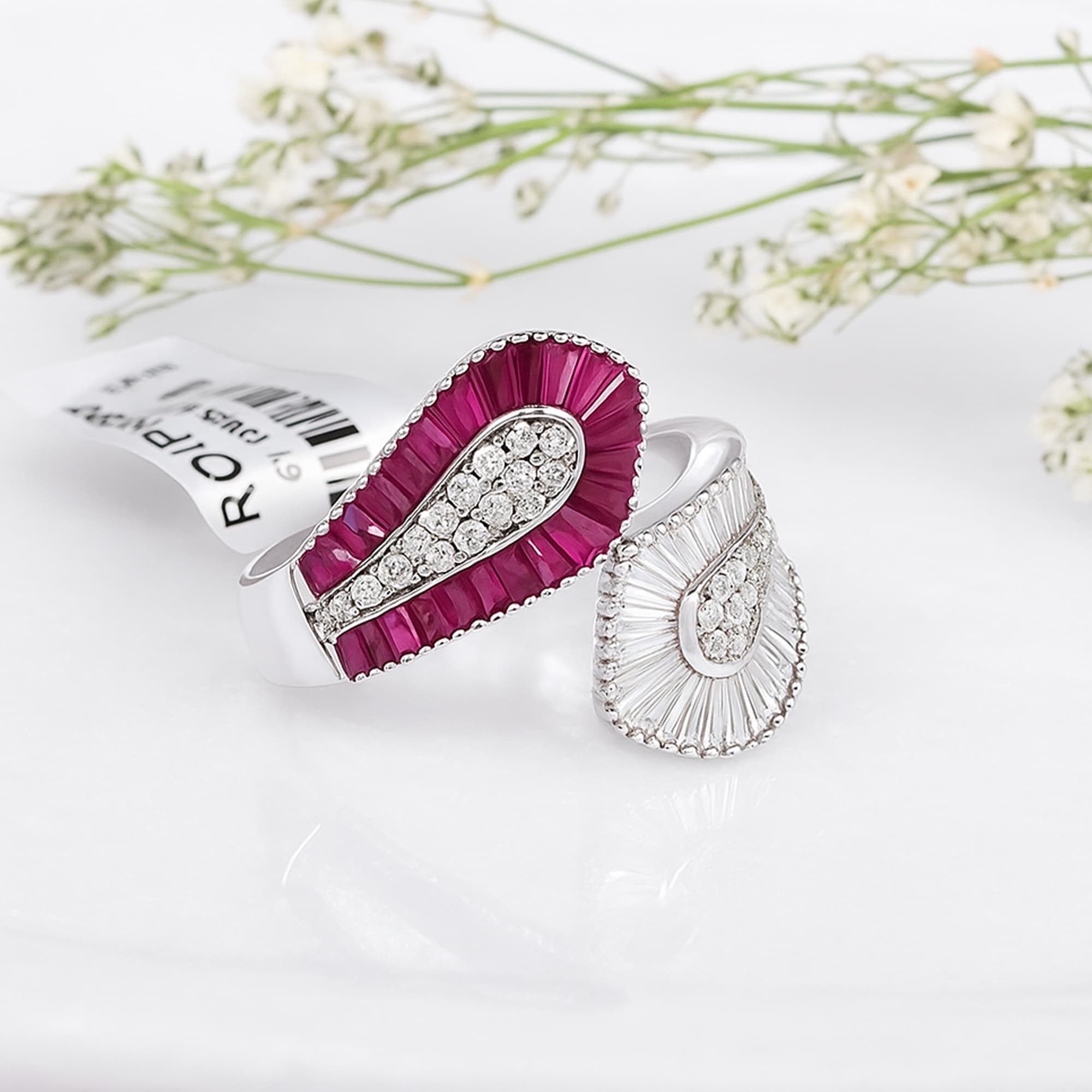 Imperial Paisley Ruby Diamond Ring alternate view