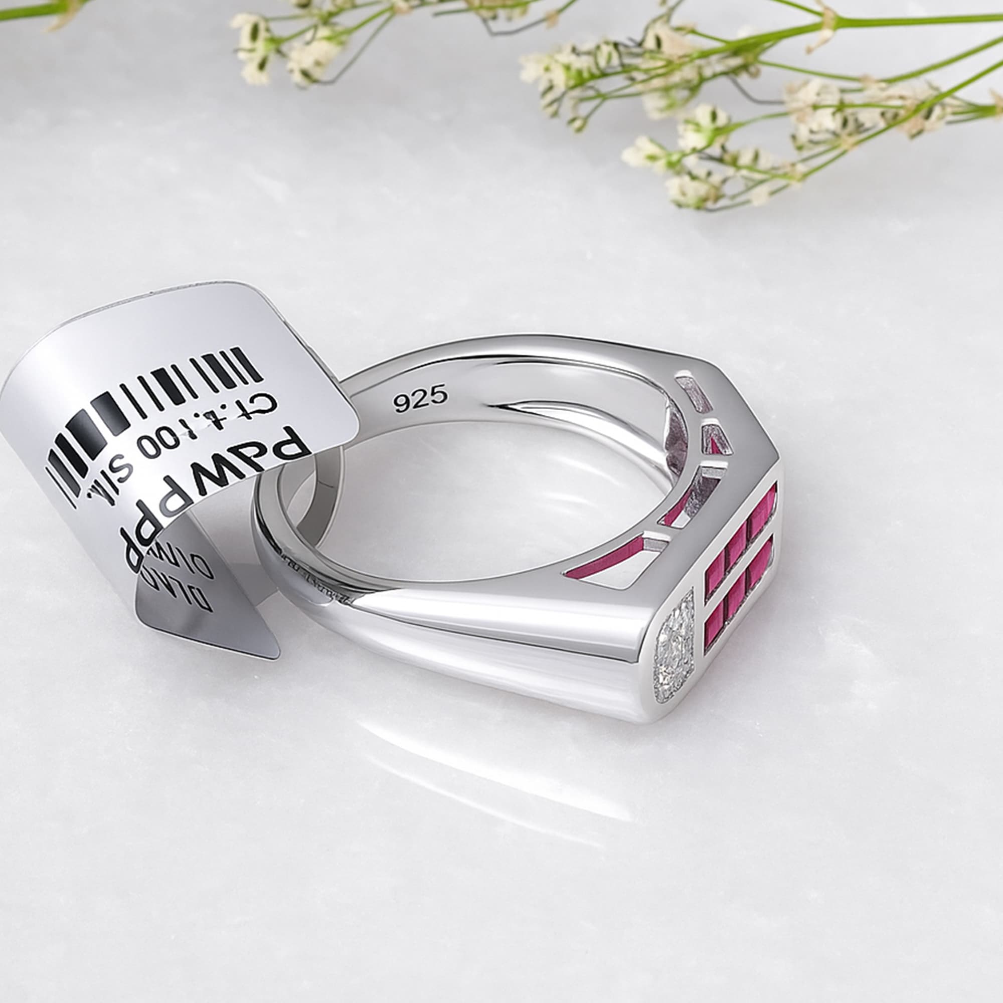 Crimson Horizon Ruby Ring