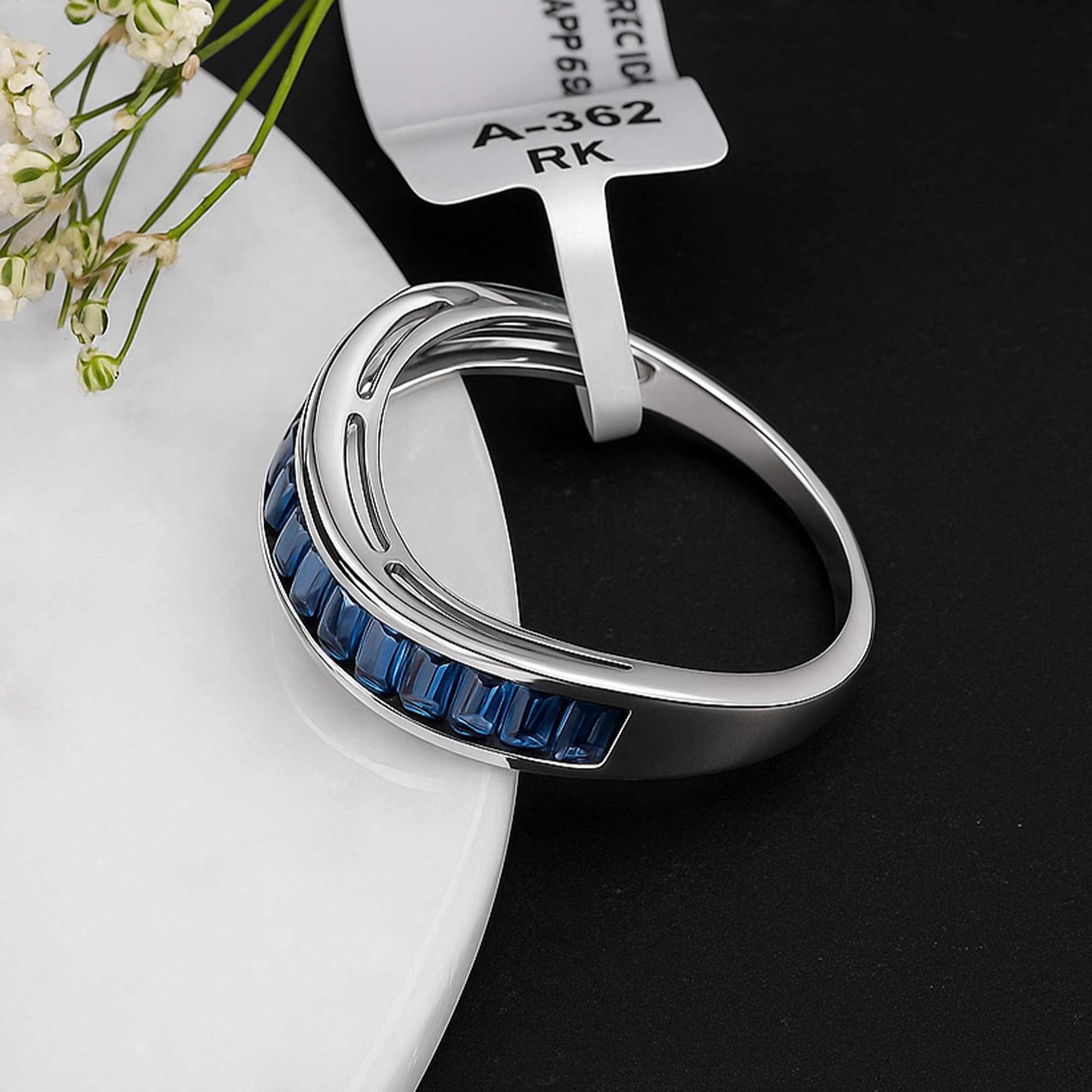 Azure Curve Sapphire Ring alternate view