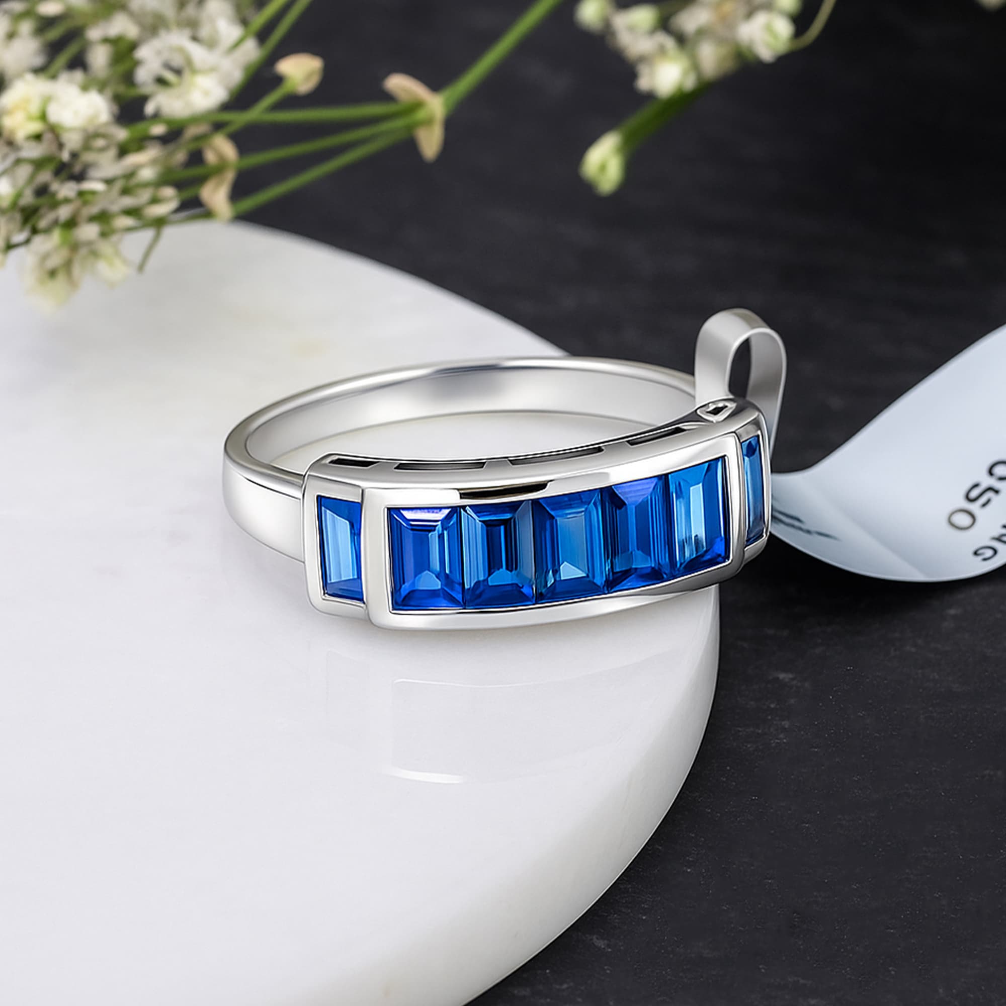 Azure Bar Sapphire Ring alternate view