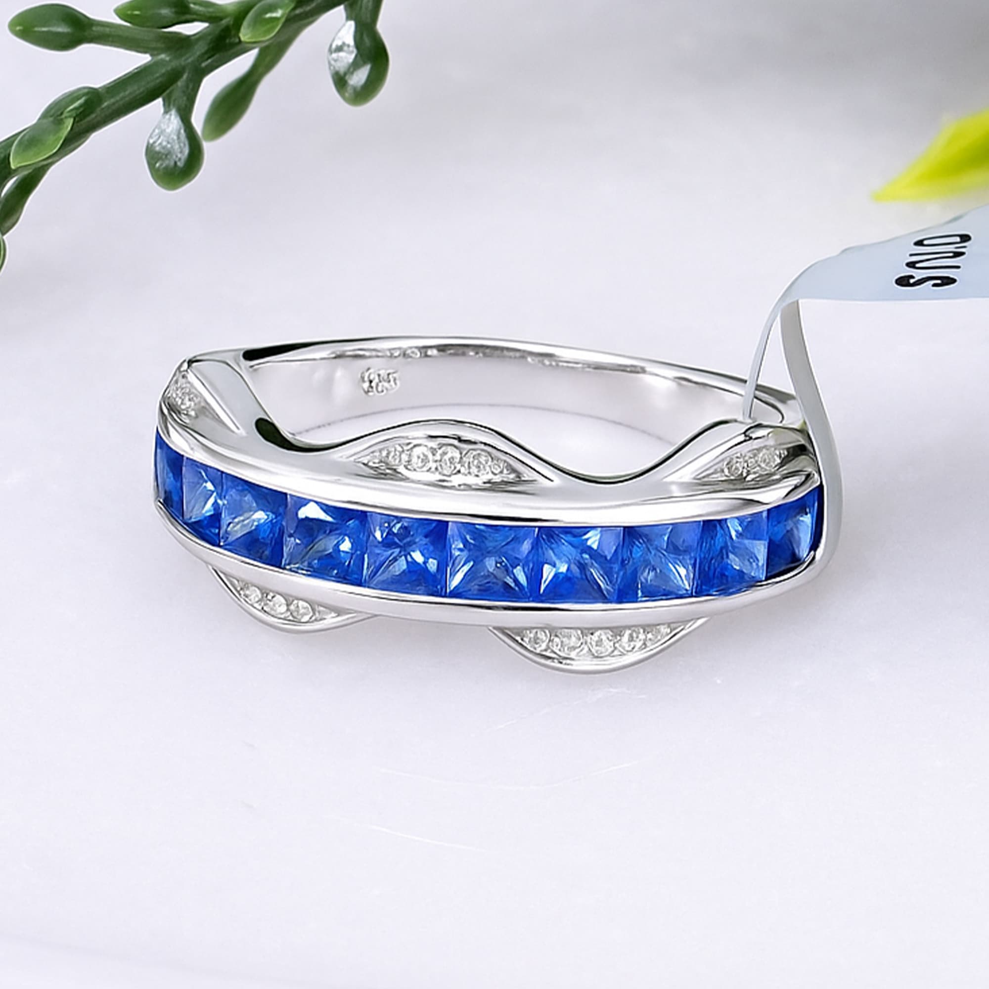 Sapphire Wave Eternity Ring