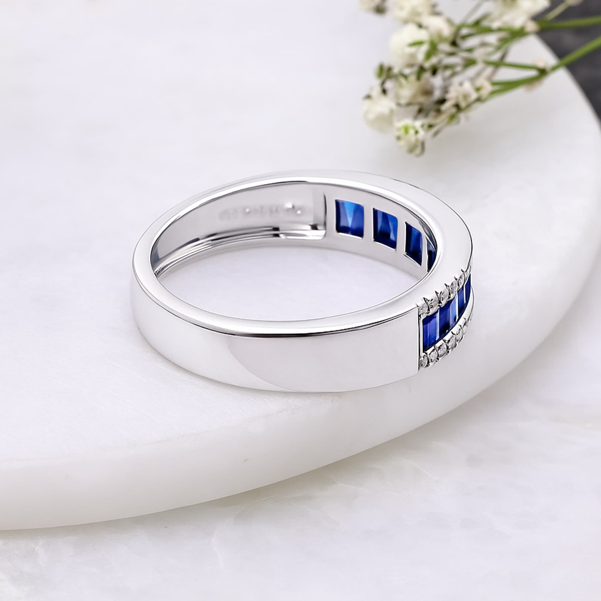 Blue Sapphire Radiance Band Ring