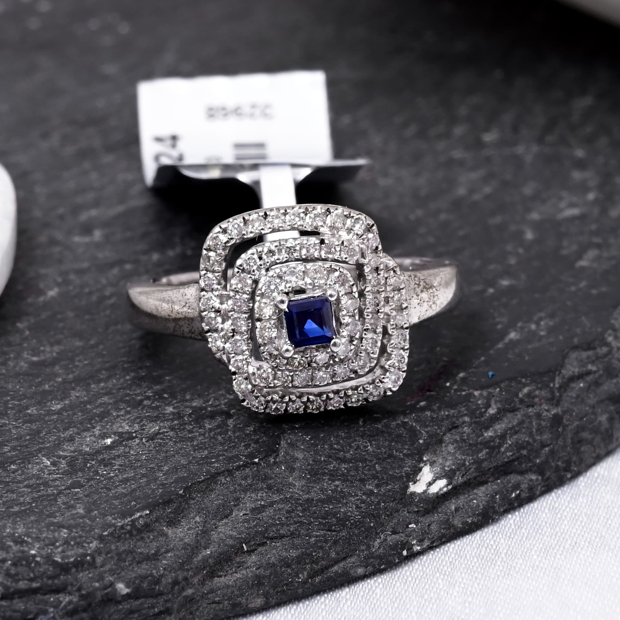 Royal Halo Sapphire Ring