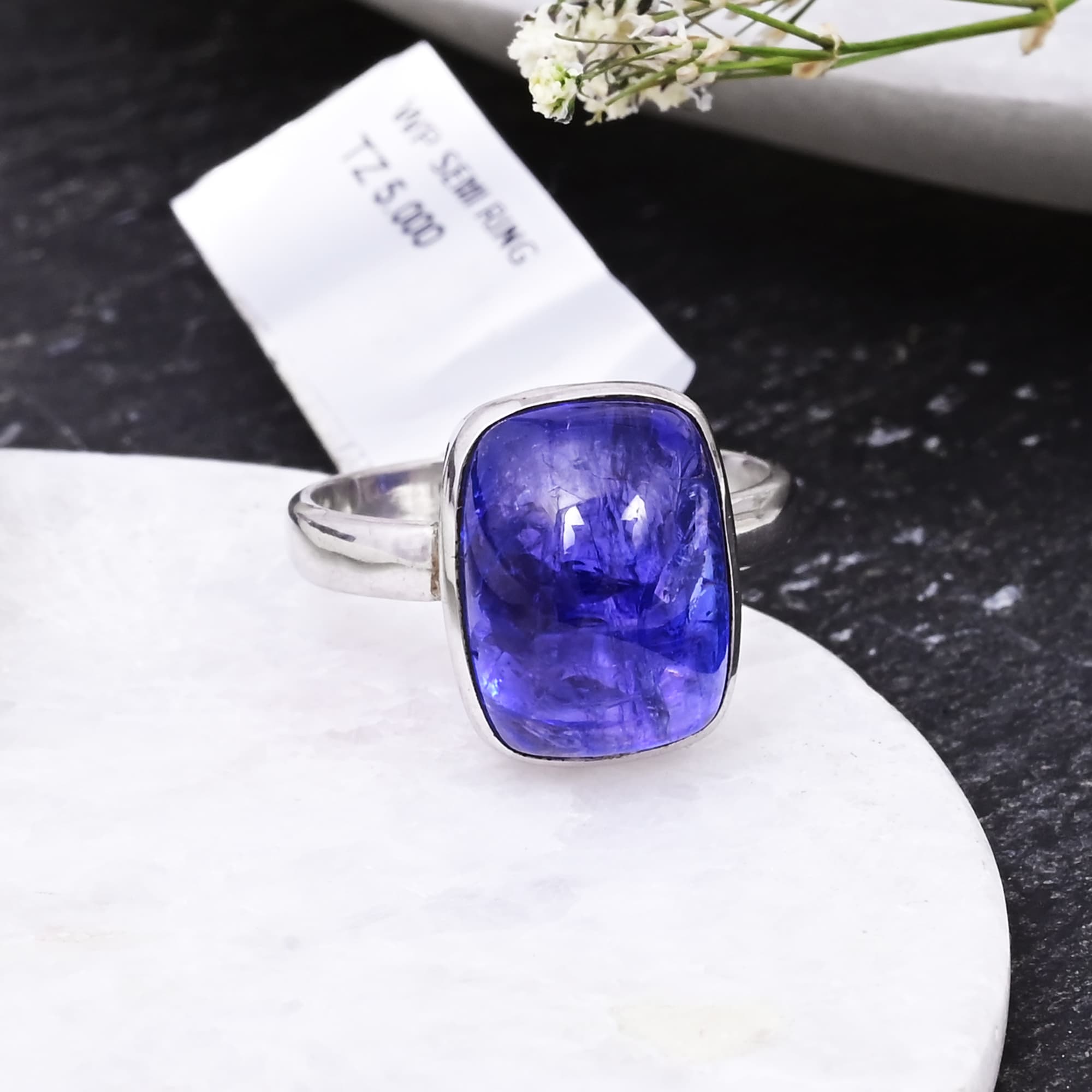 Royal Cushion Tanzanite Ring alternate view