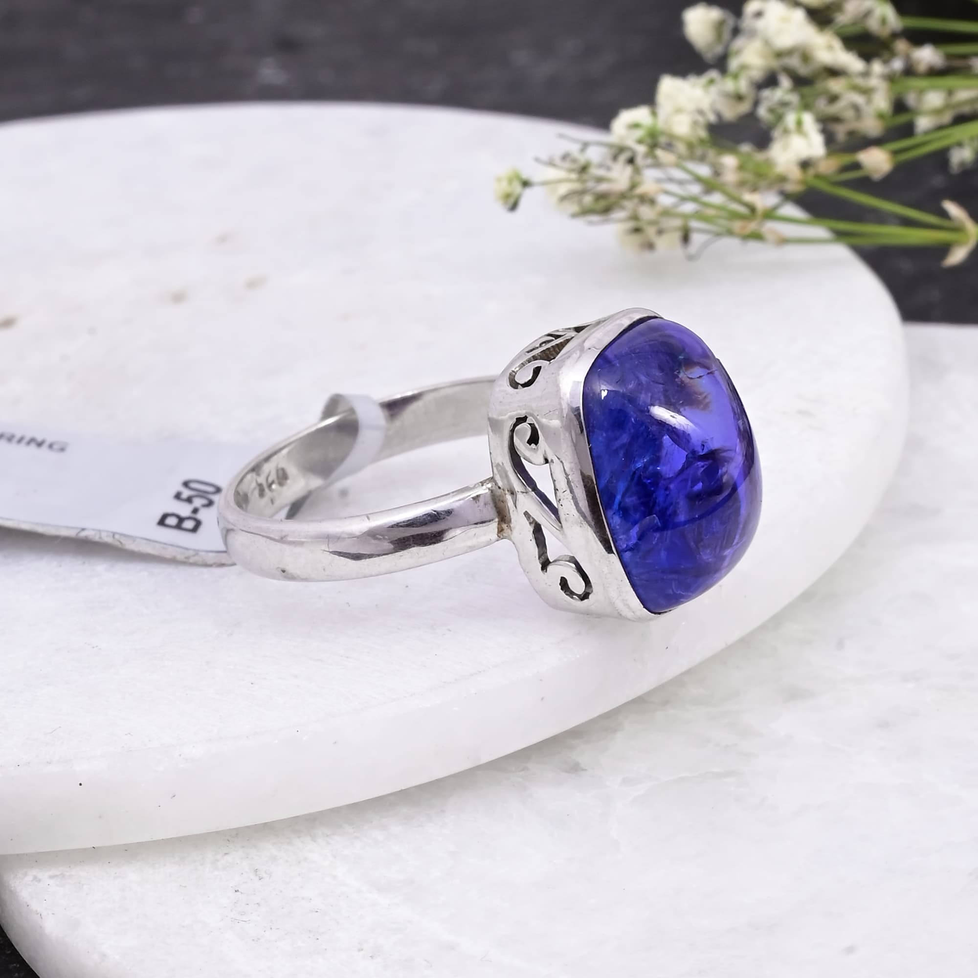 Royal Cushion Tanzanite Ring