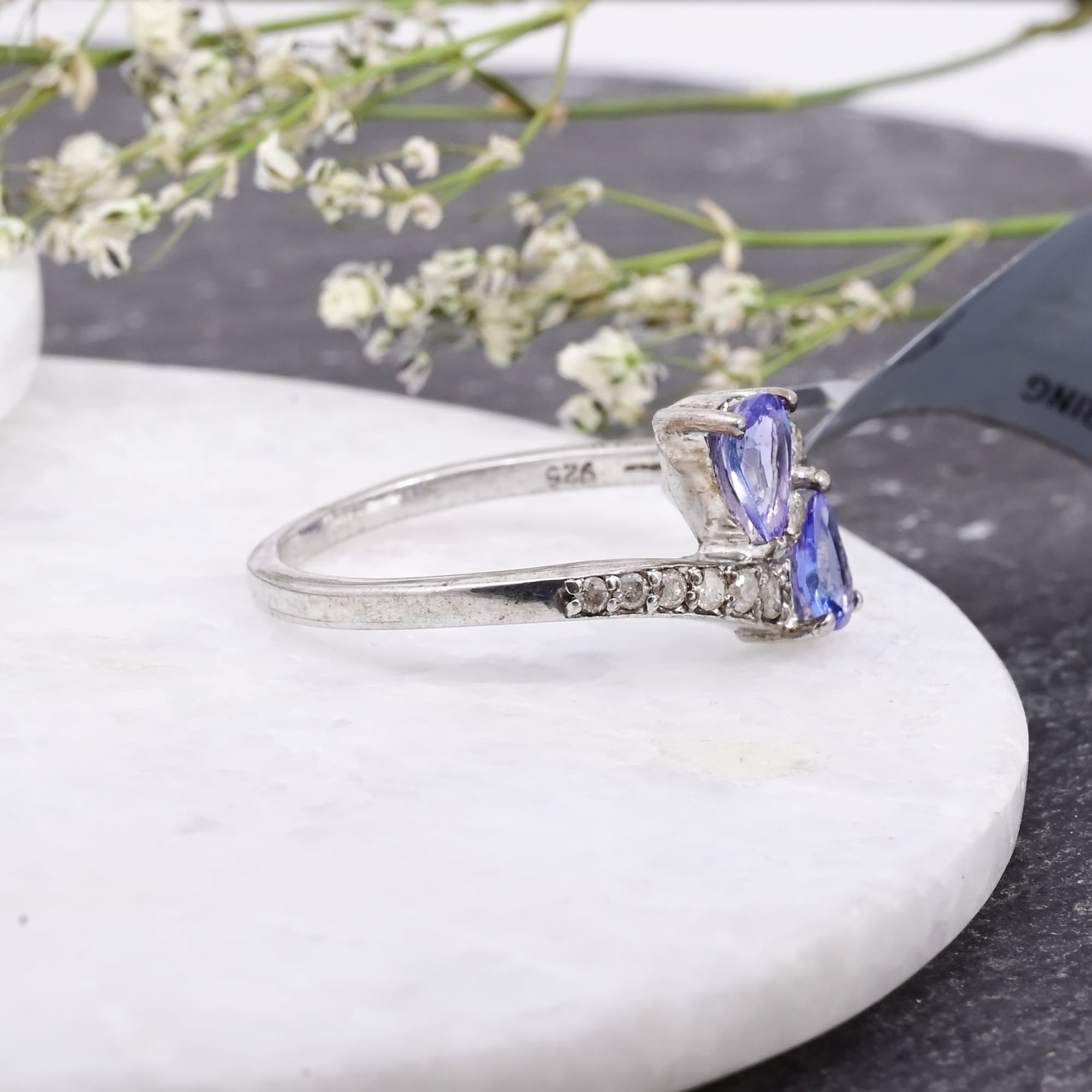 Twin Flame Tanzanite Ring