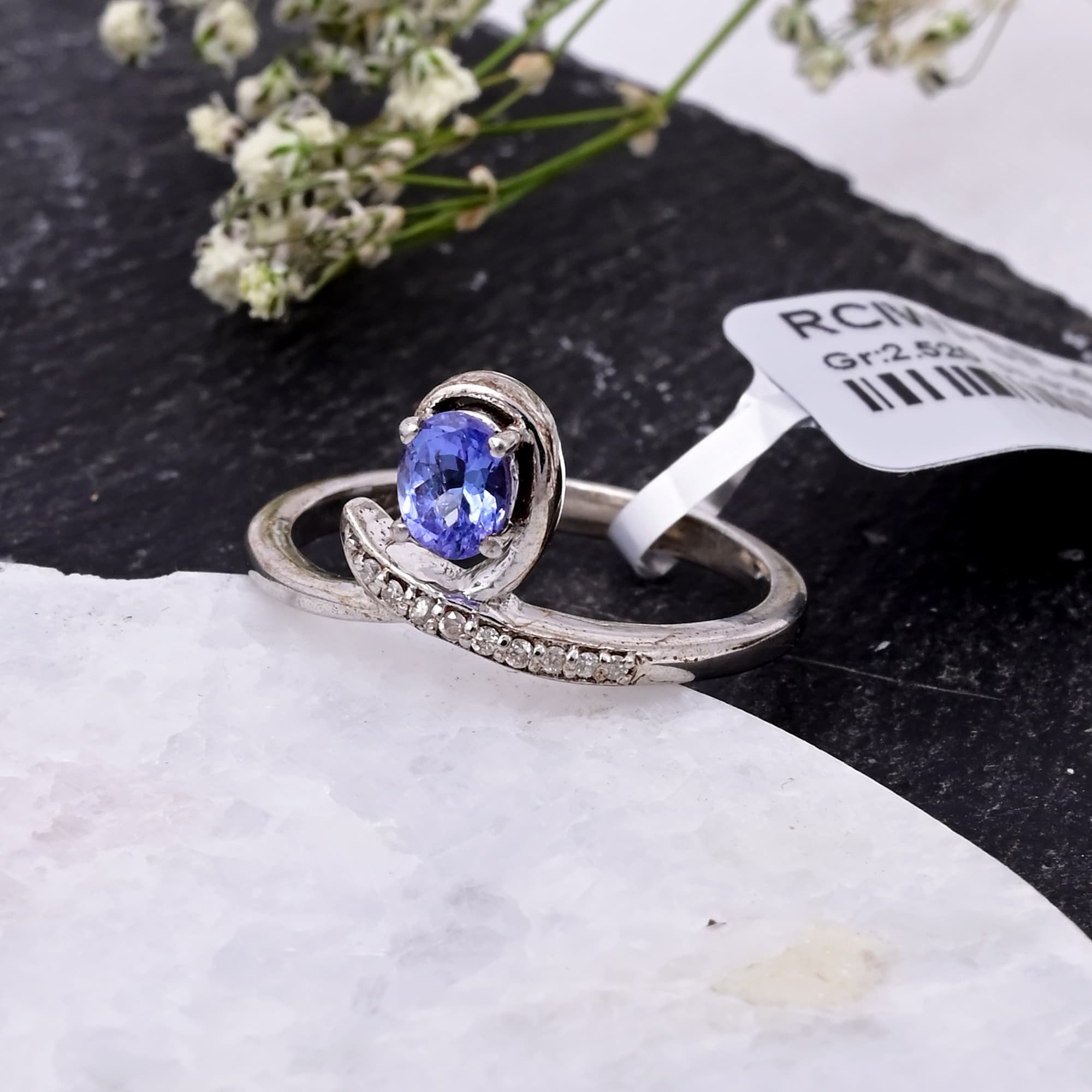 Moonlit Grace Tanzanite Ring
