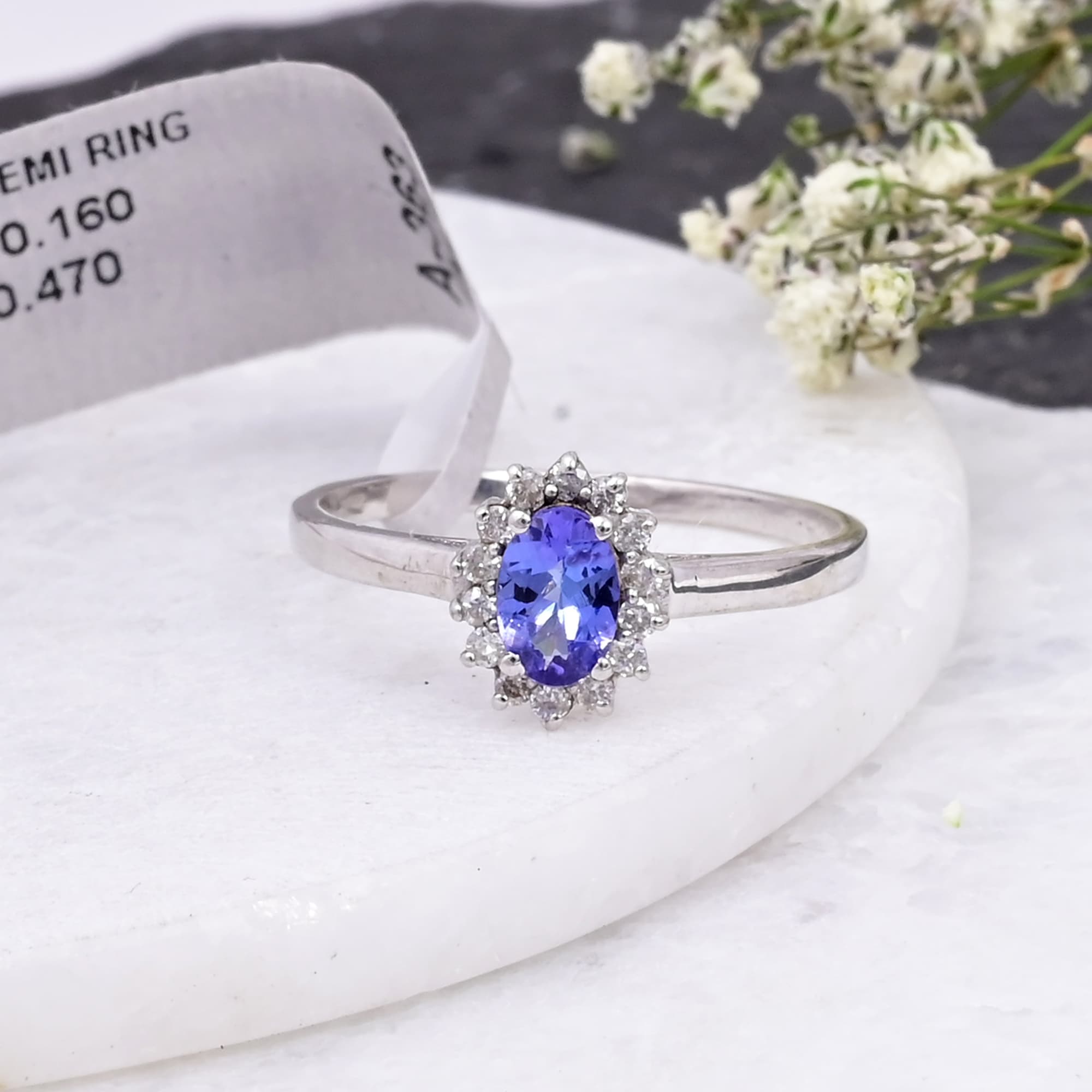 Royal Halo Tanzanite Ring