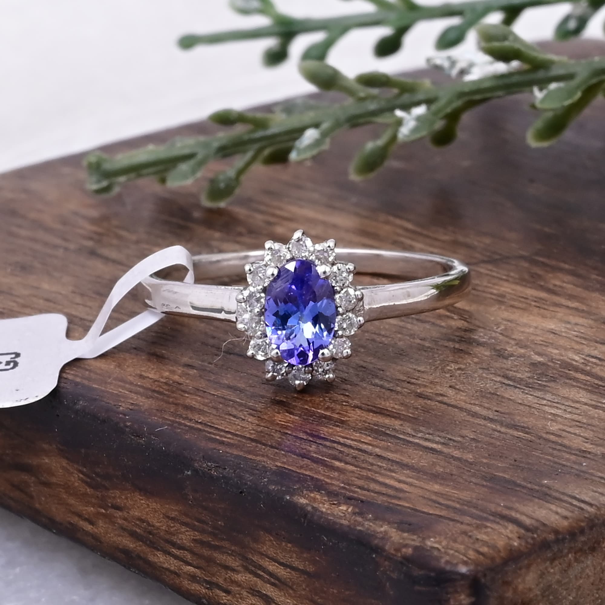 Royal Halo Tanzanite Ring alternate view