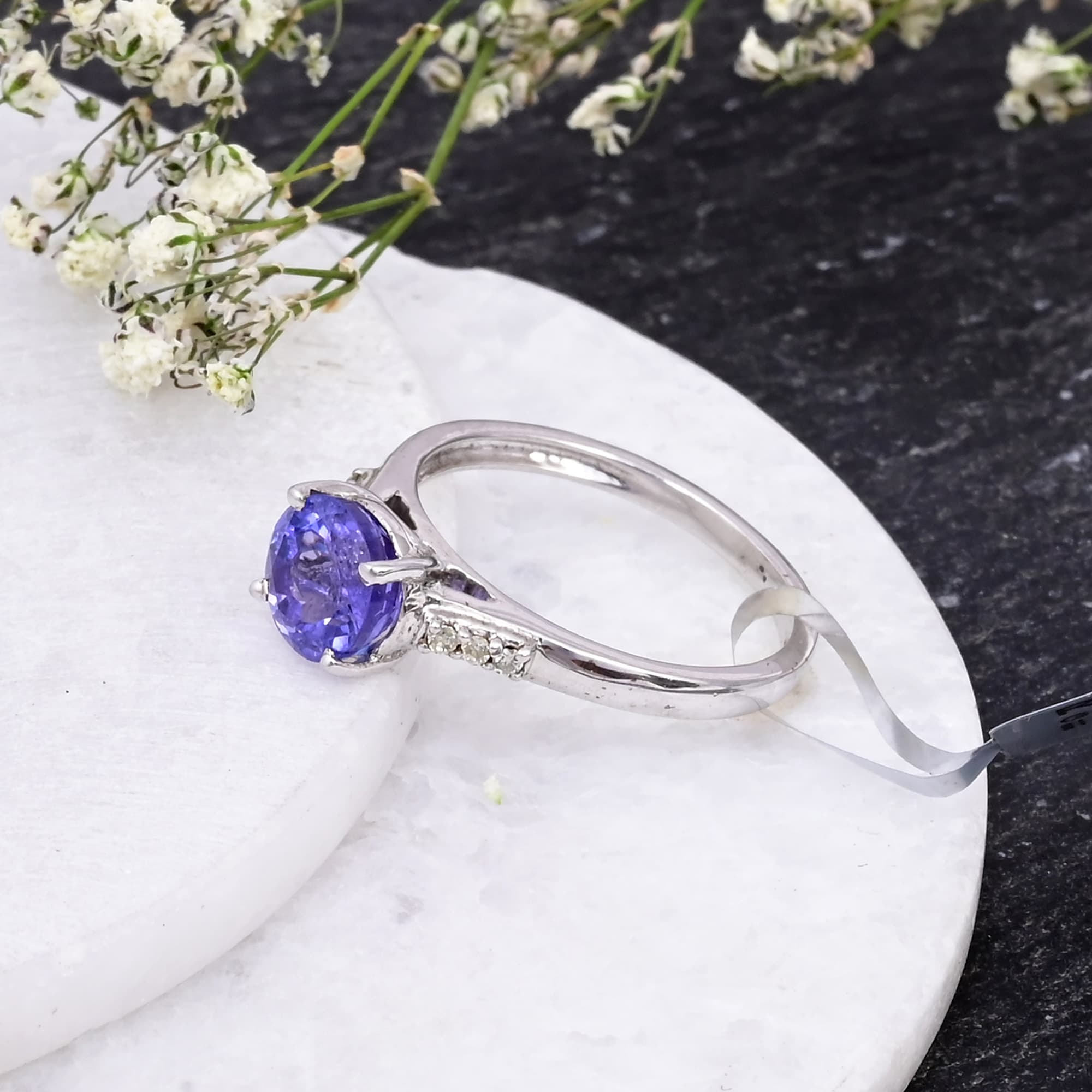 Royal Crown Tanzanite Solitaire Ring