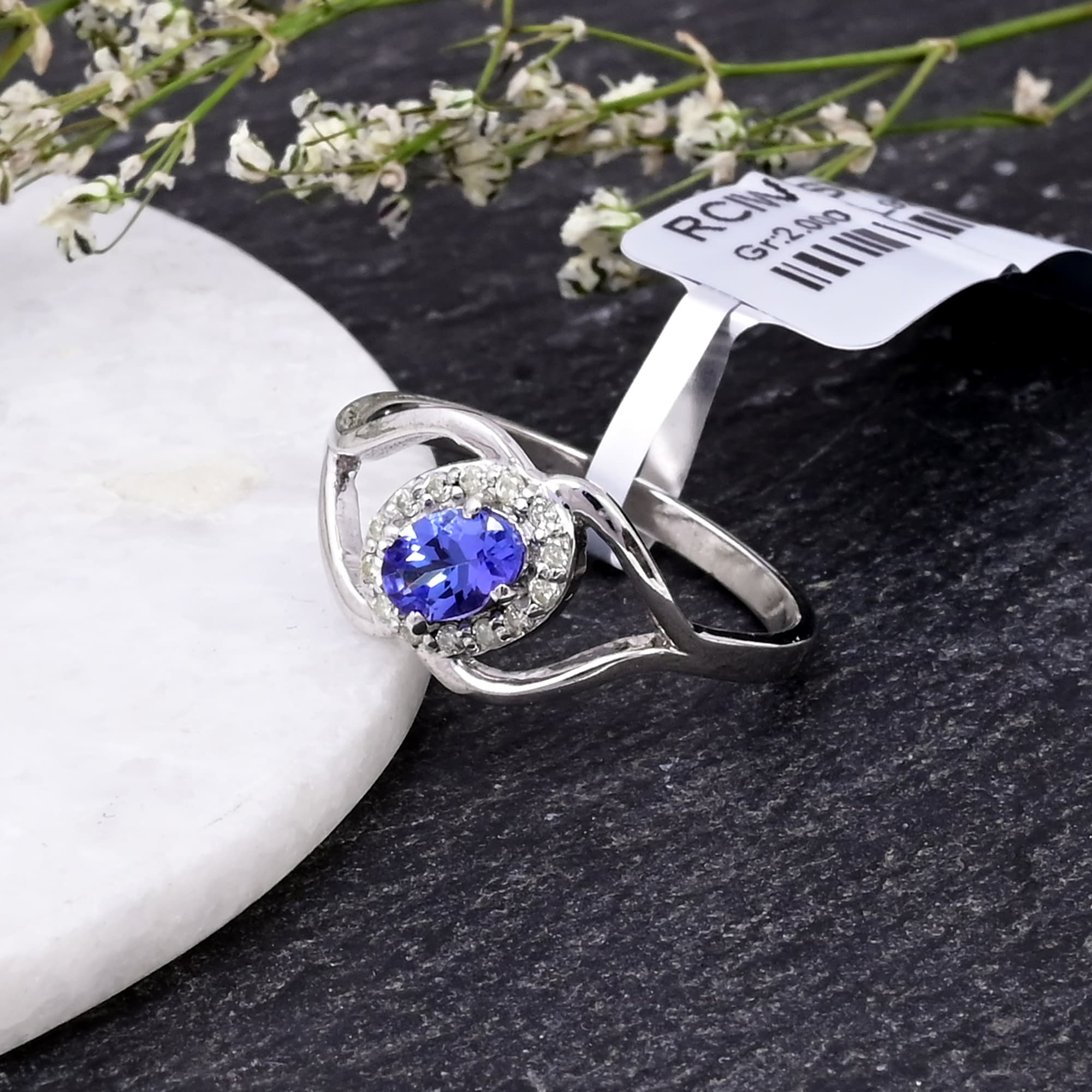 Celestial Wave Tanzanite Ring