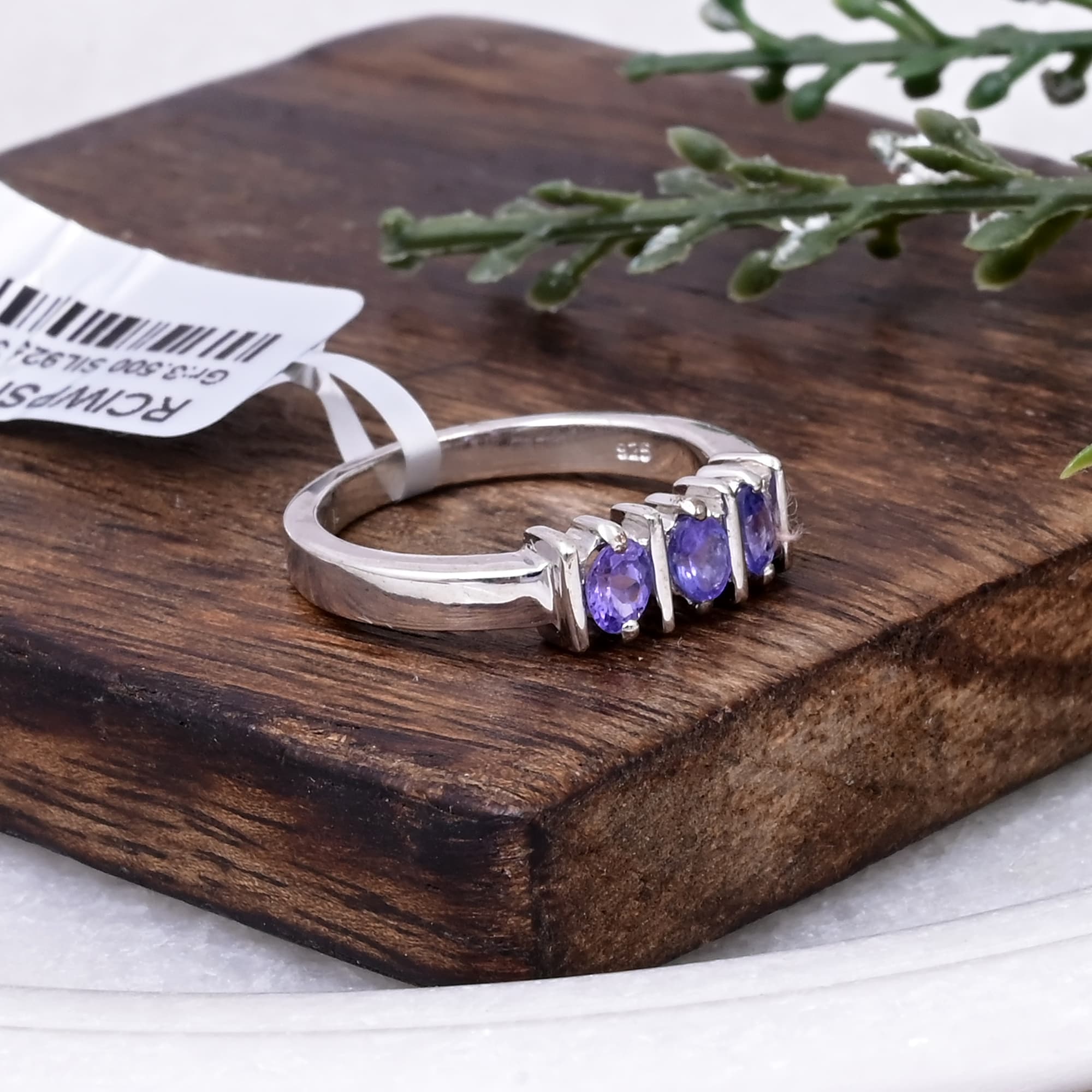 Trinity Tanzanite Ring alternate view