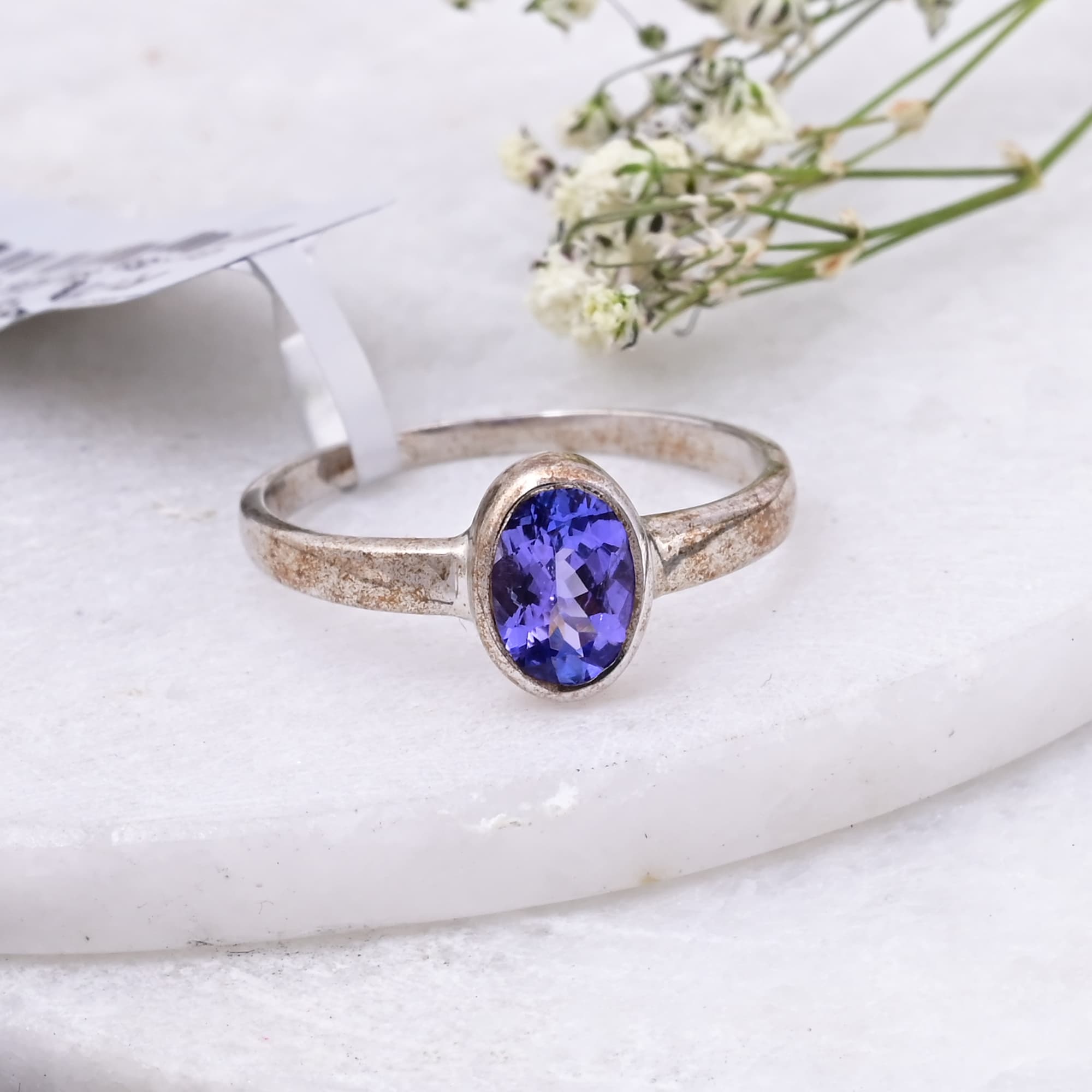 Royal Bezel Tanzanite Ring alternate view