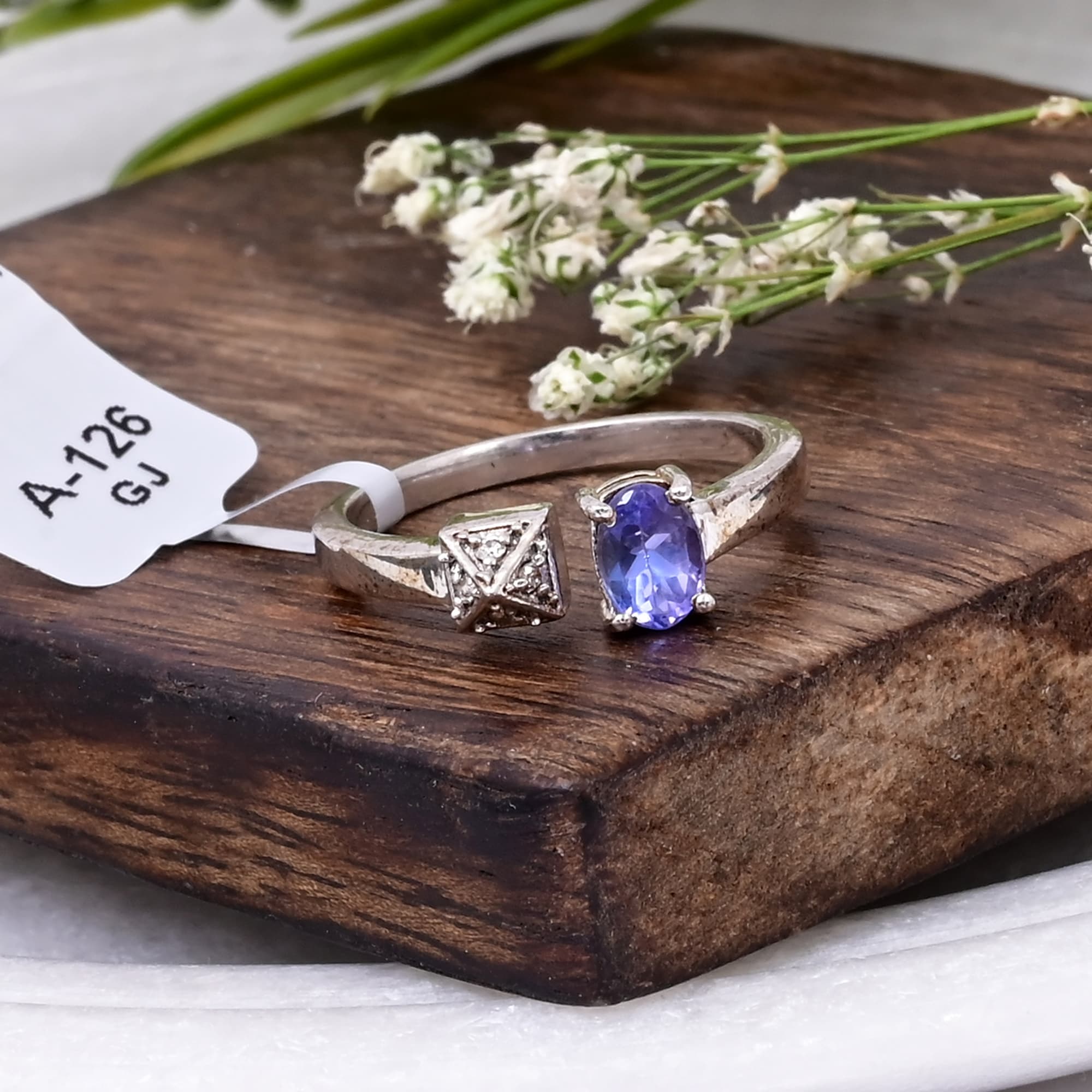 Celestial Tanzanite Open Ring