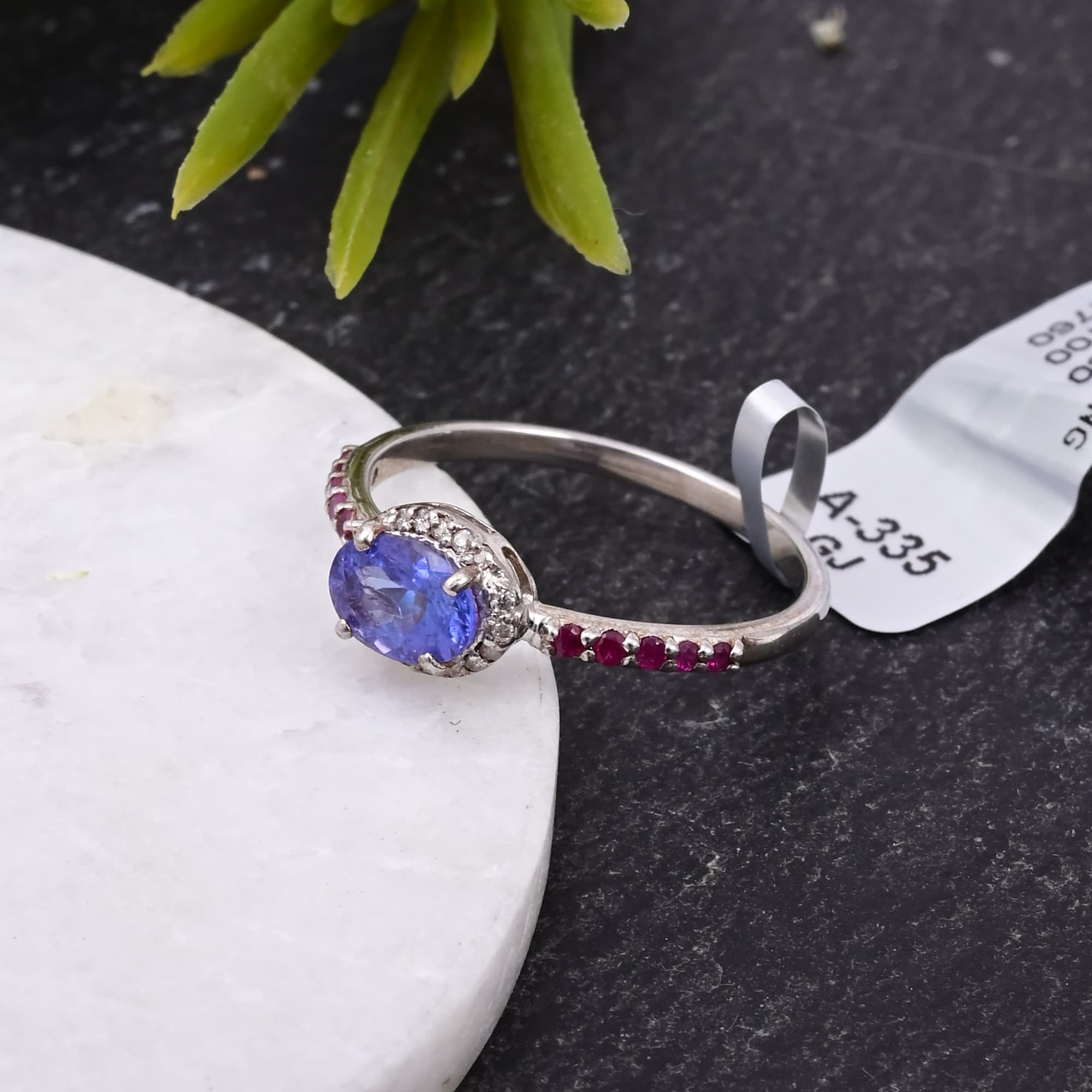 Royal Tanzanite Ruby Elegance Ring alternate view