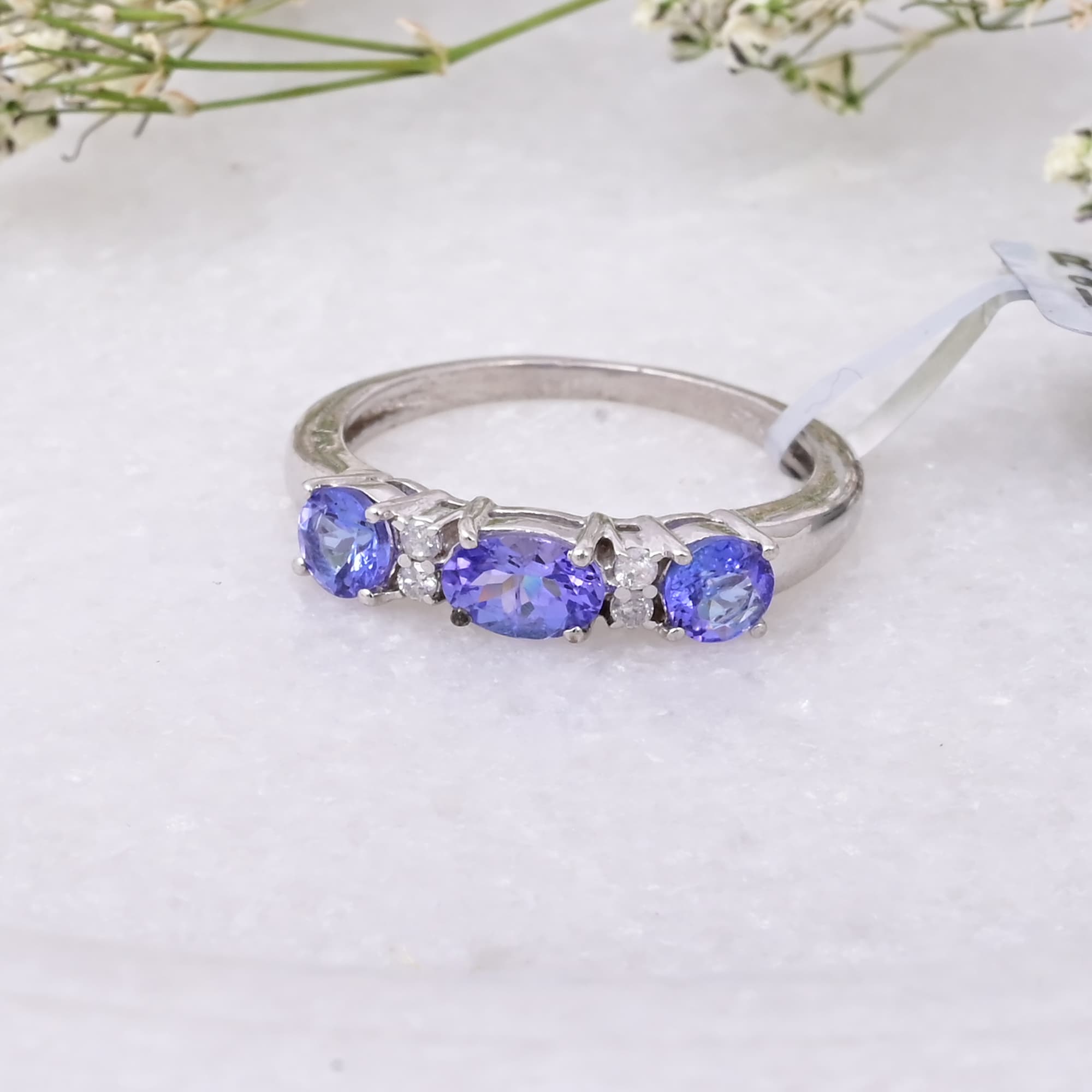 Trinity Tanzanite Diamond Ring