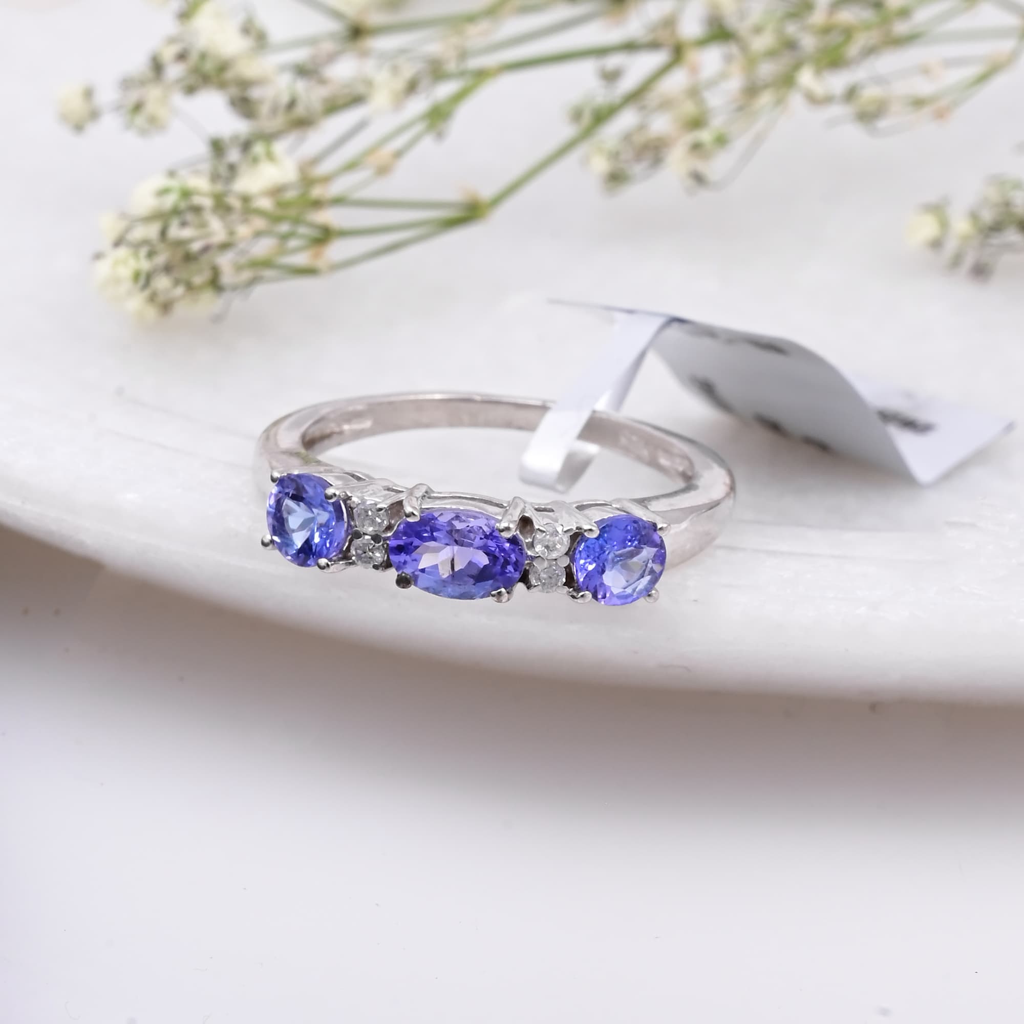 Trinity Tanzanite Diamond Ring alternate view