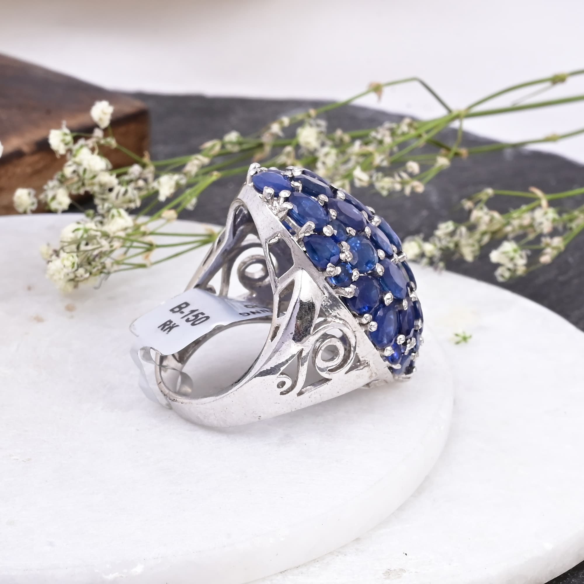 Royal Sapphire Dome Statement Ring