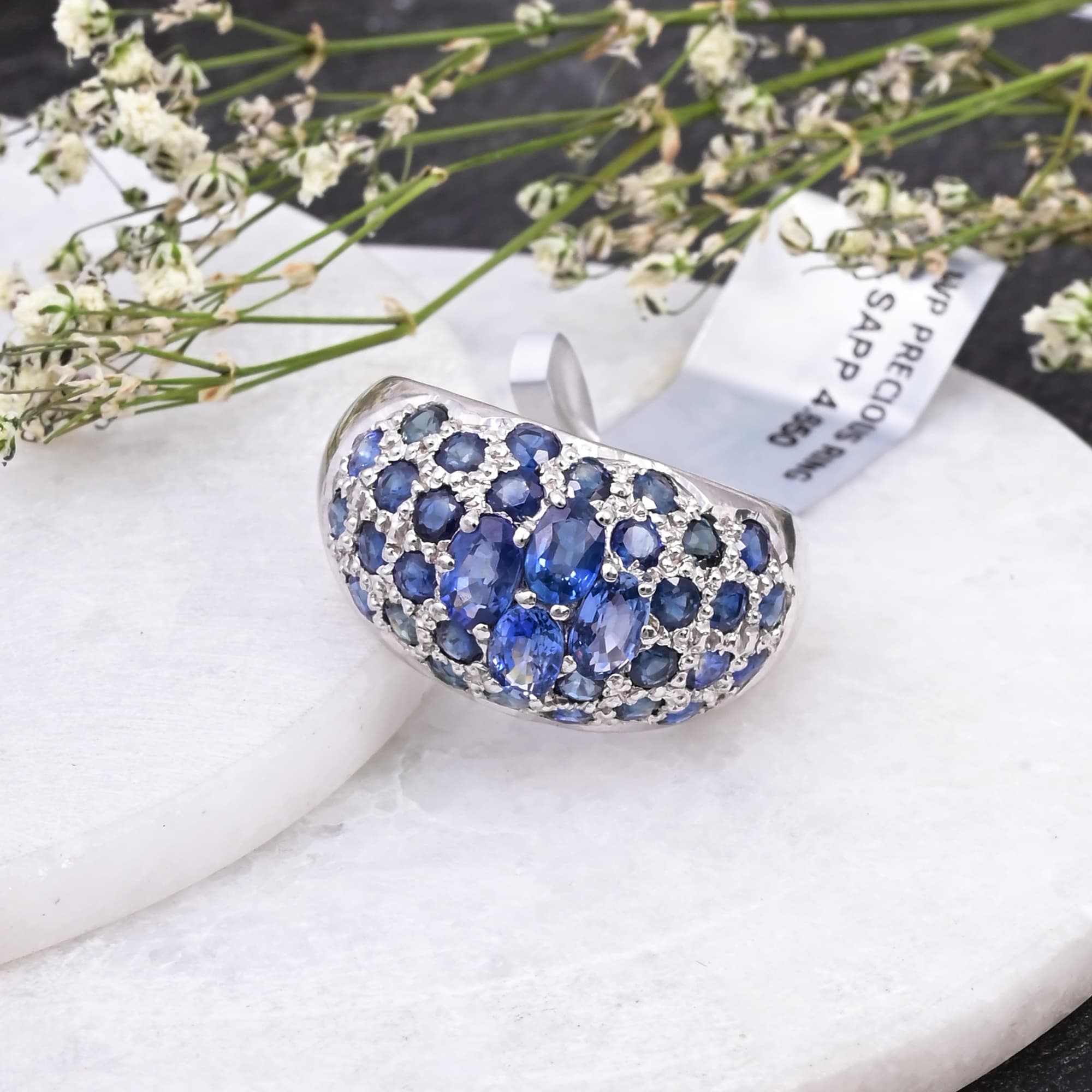 Royal Sapphire Mosaic Statement Ring alternate view