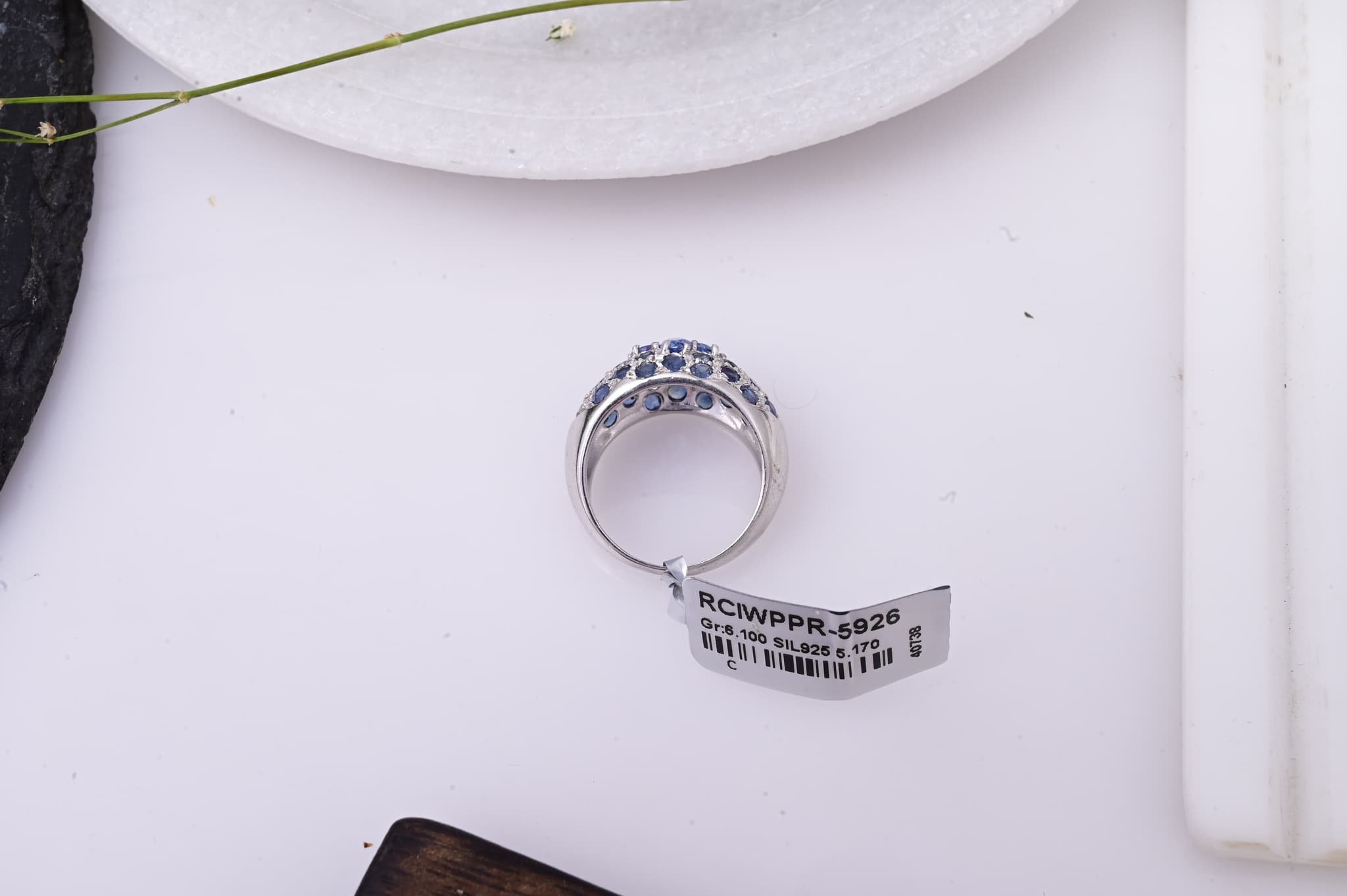 Royal Sapphire Mosaic Statement Ring
