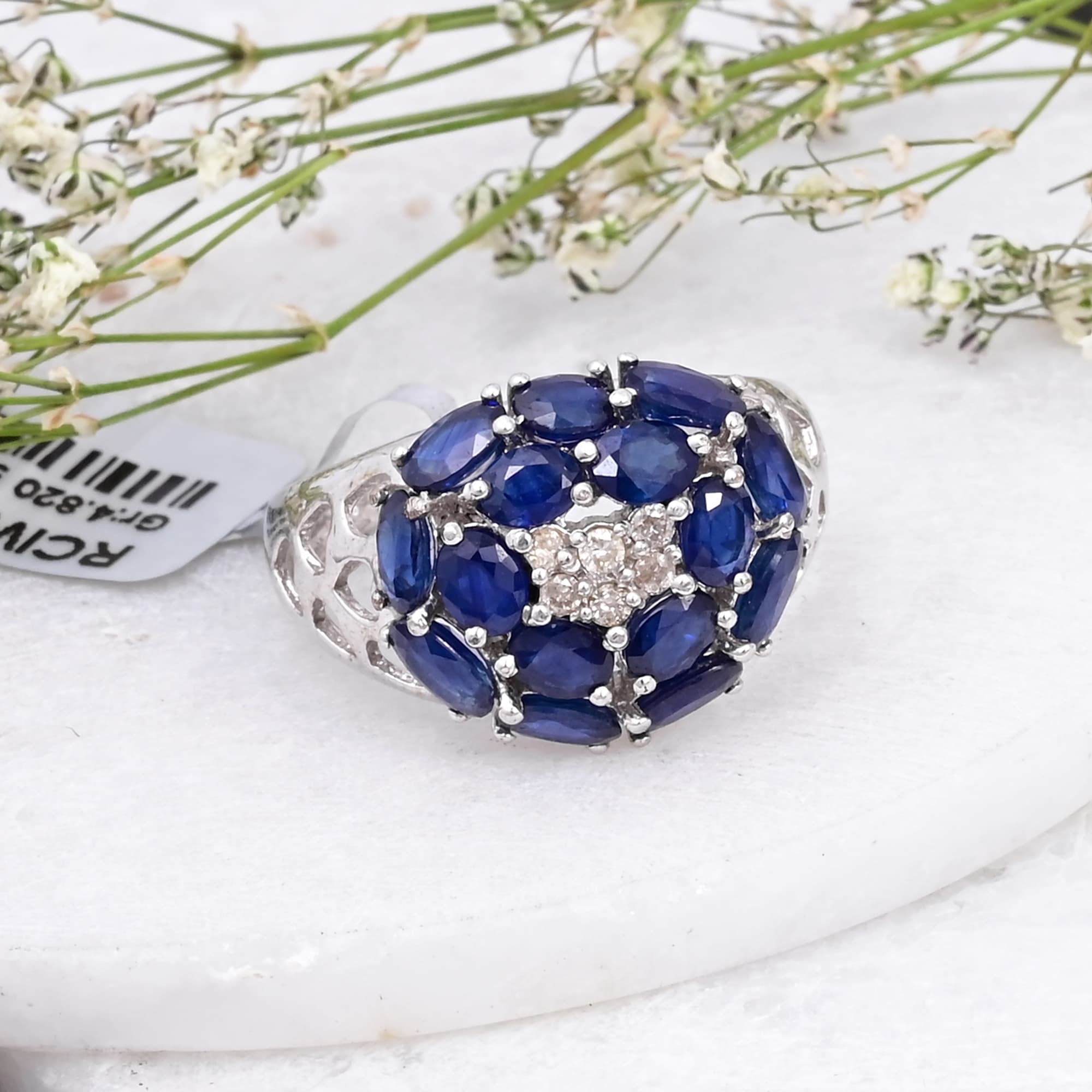 Royal Sapphire Halo Ring