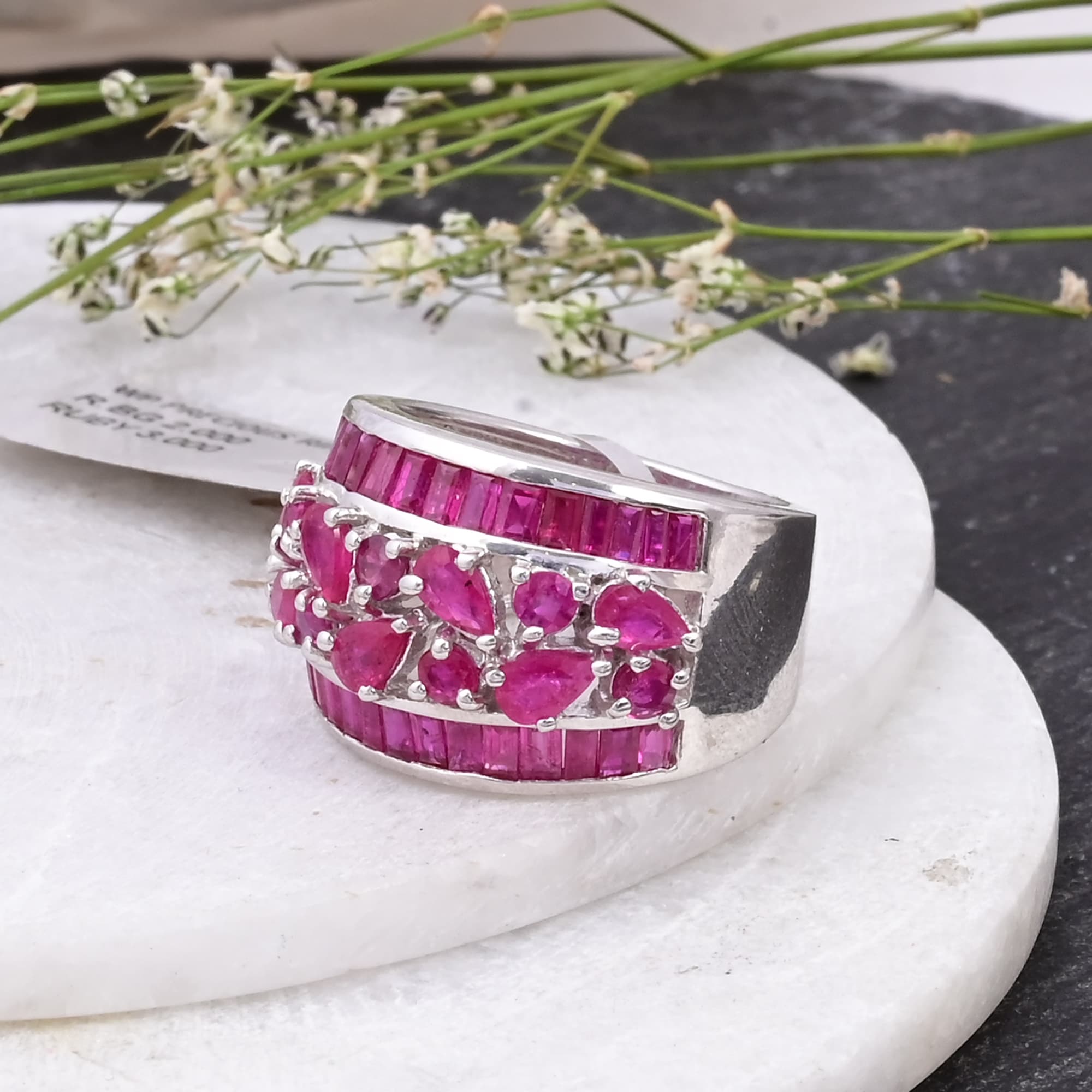 Ruby Garden Band Ring alternate view