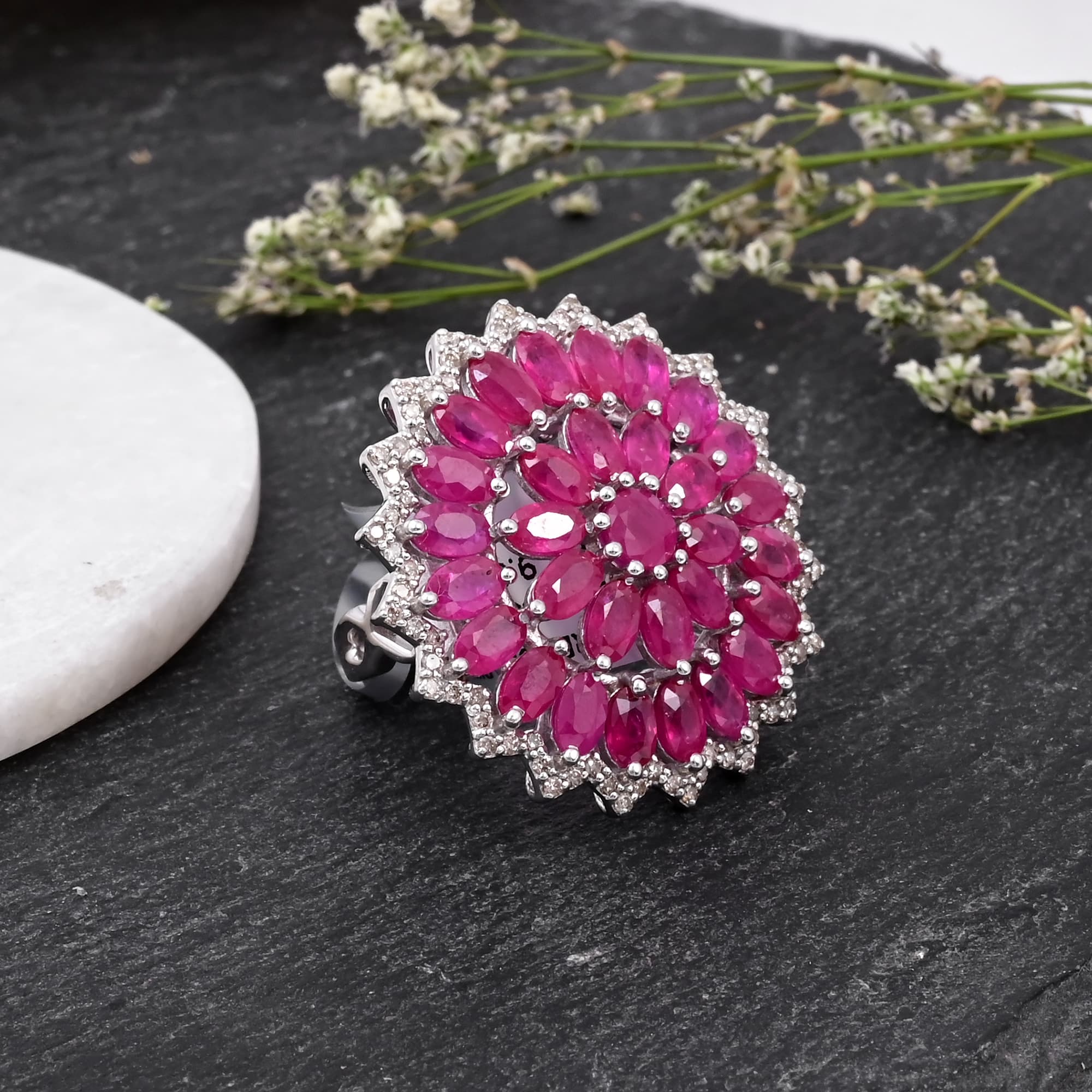 Imperial Ruby Sunburst Ring alternate view