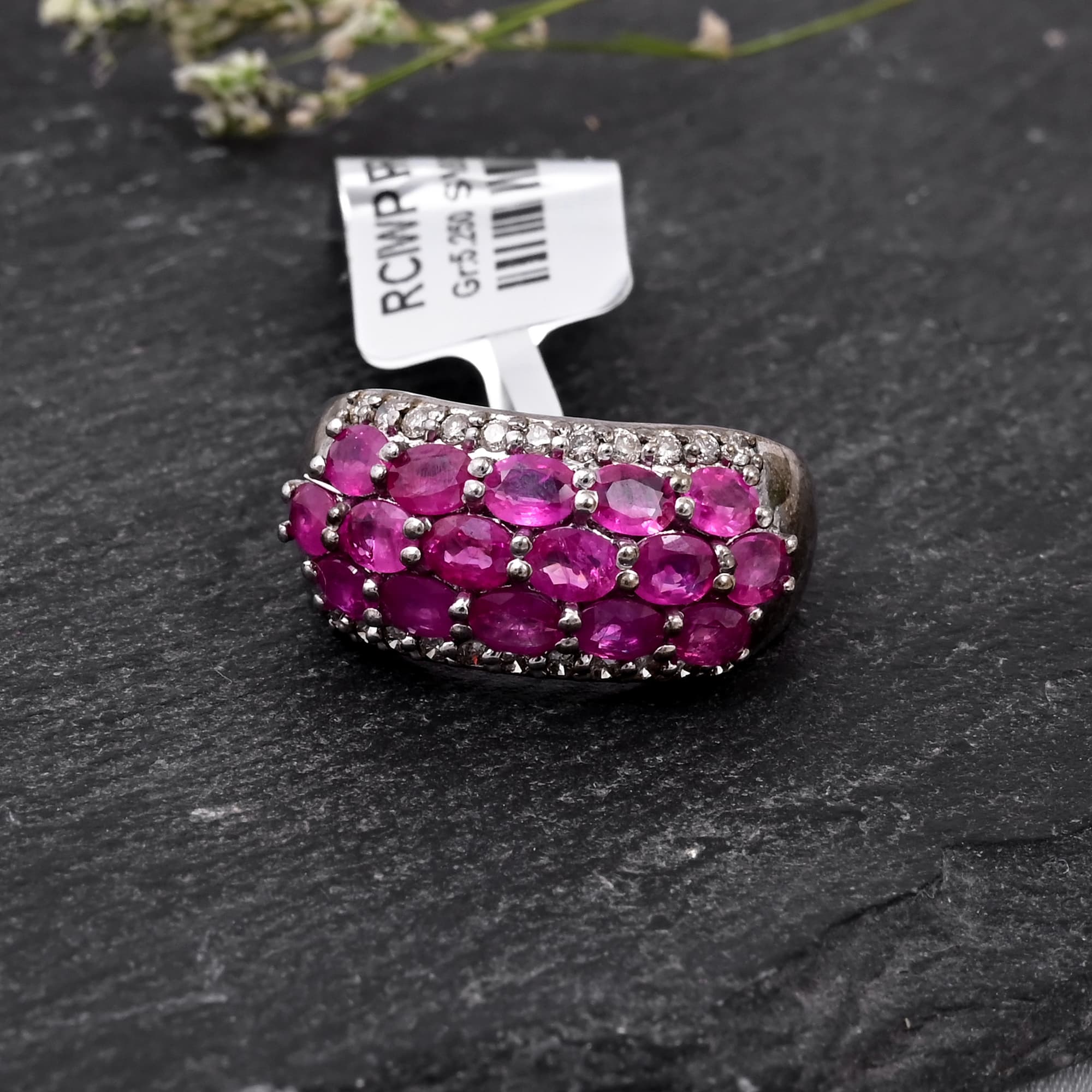 Ruby Blossom Dome Ring alternate view