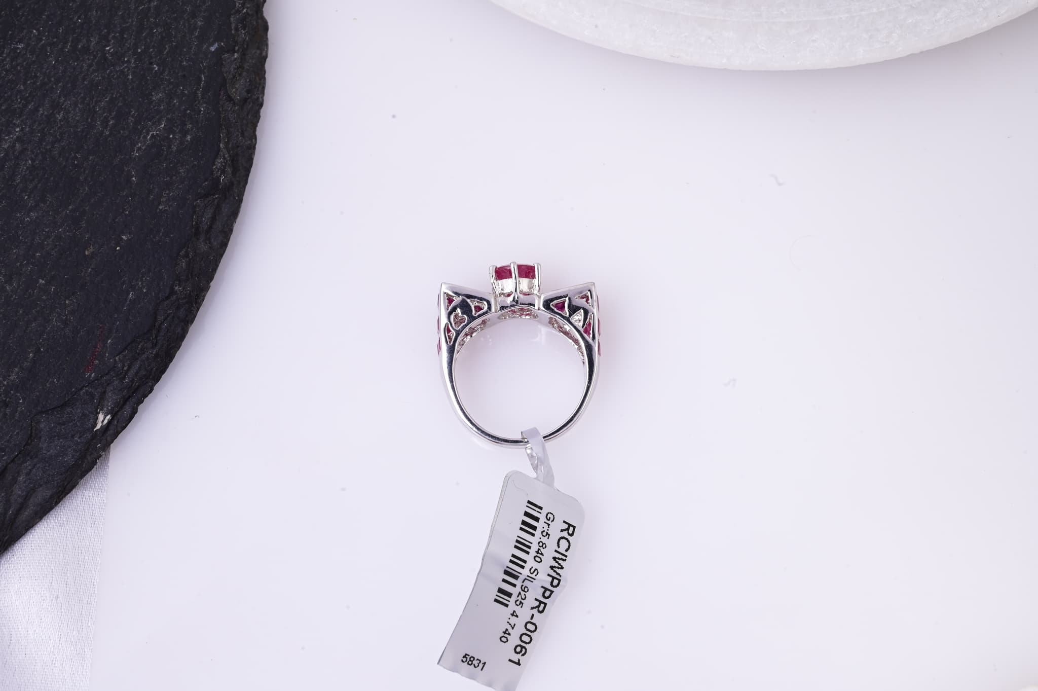 Ruby Mosaic Solitaire Ring